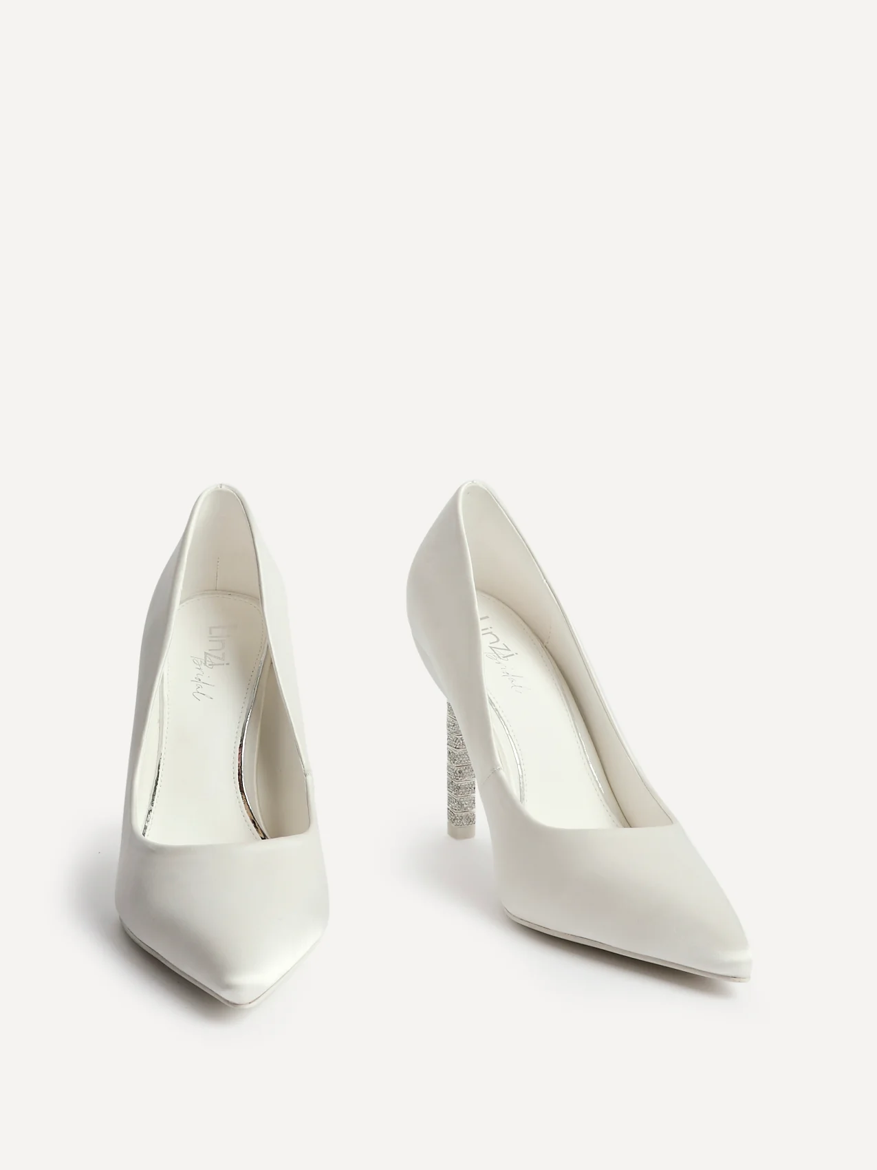Adore Bridal Ivory Satin Court Heels - Image 3