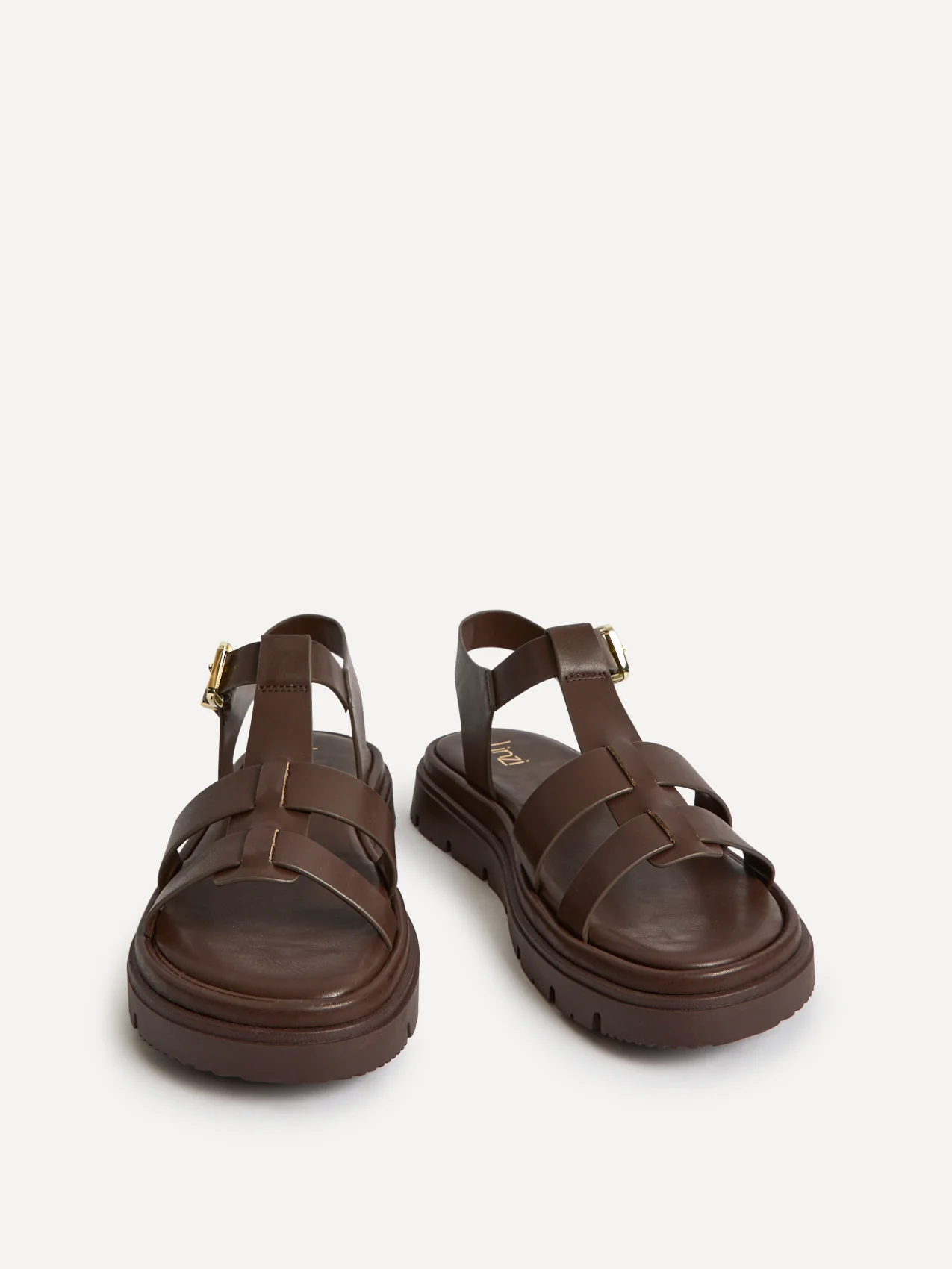 Adventure Brown Gladiator Flat Sandals - Image 3