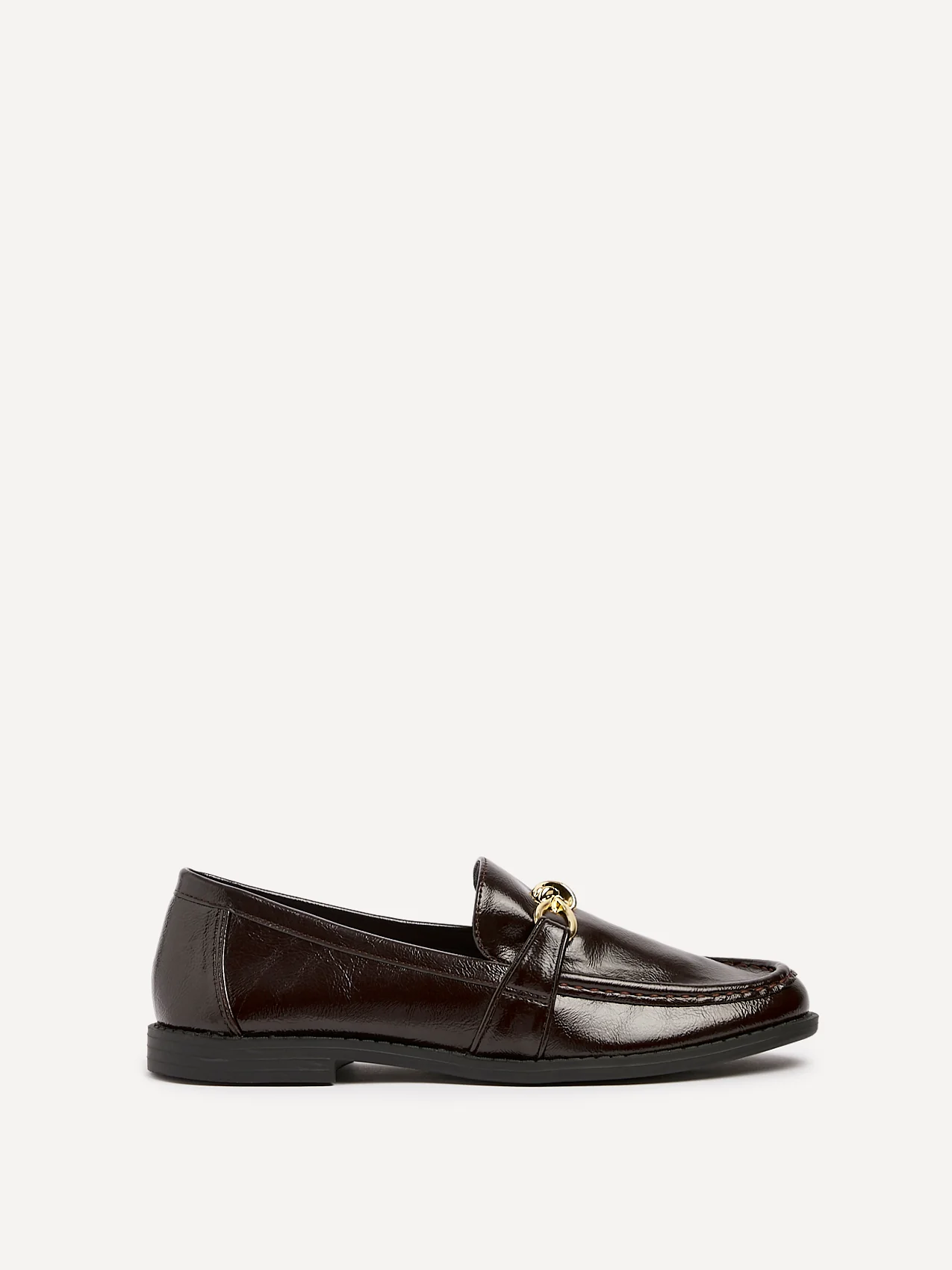 Affluent Brown Faux Leather Loafers - Image 2