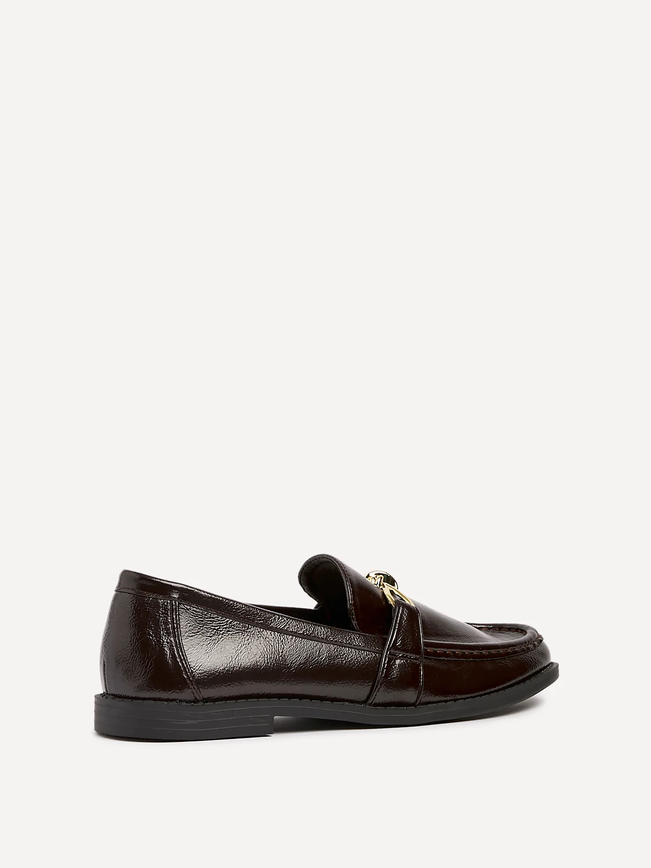Affluent Brown Faux Leather Loafers - Image 5