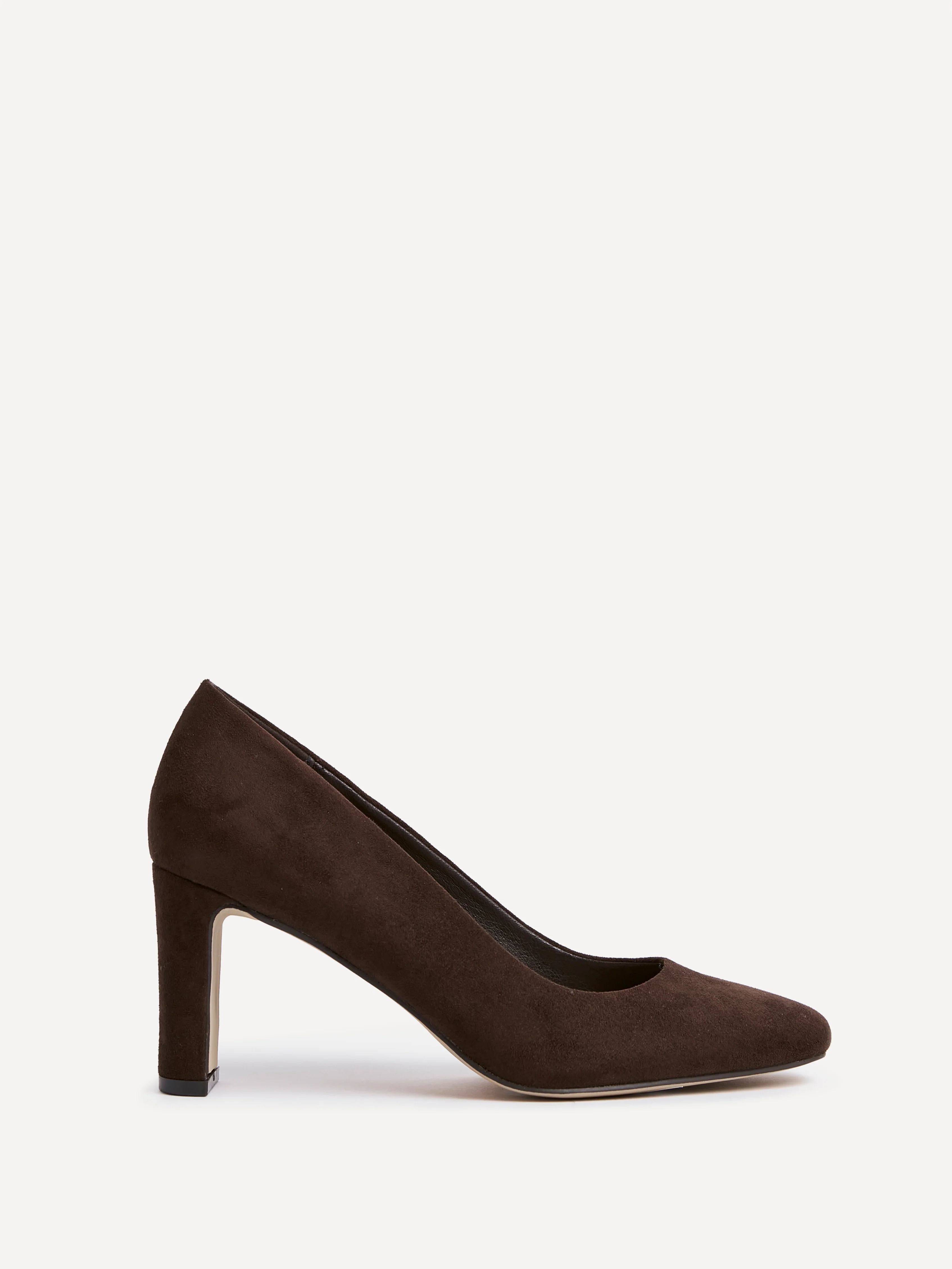 Agenda Brown Faux Suede Court Heels - Image 2