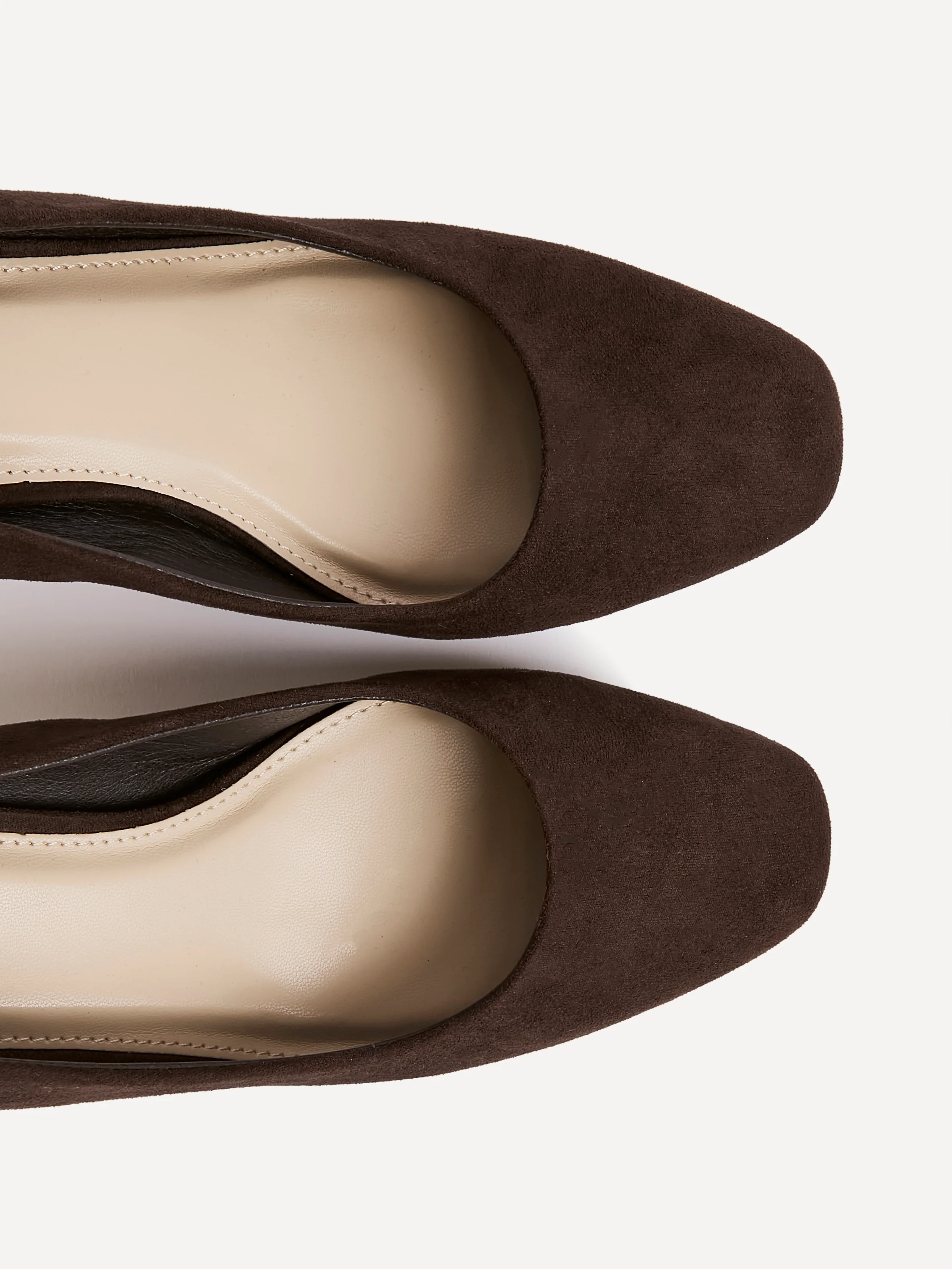 Agenda Brown Faux Suede Court Heels - Image 5