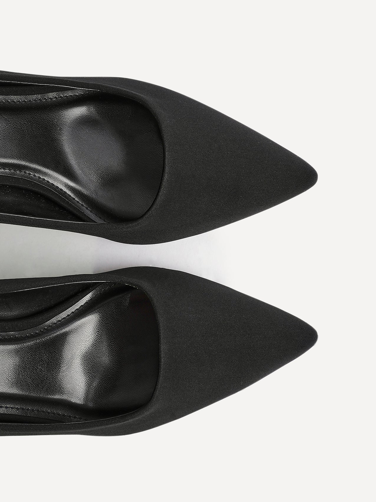 Aim Wide Fit Black Scuba Court Heels - Image 5