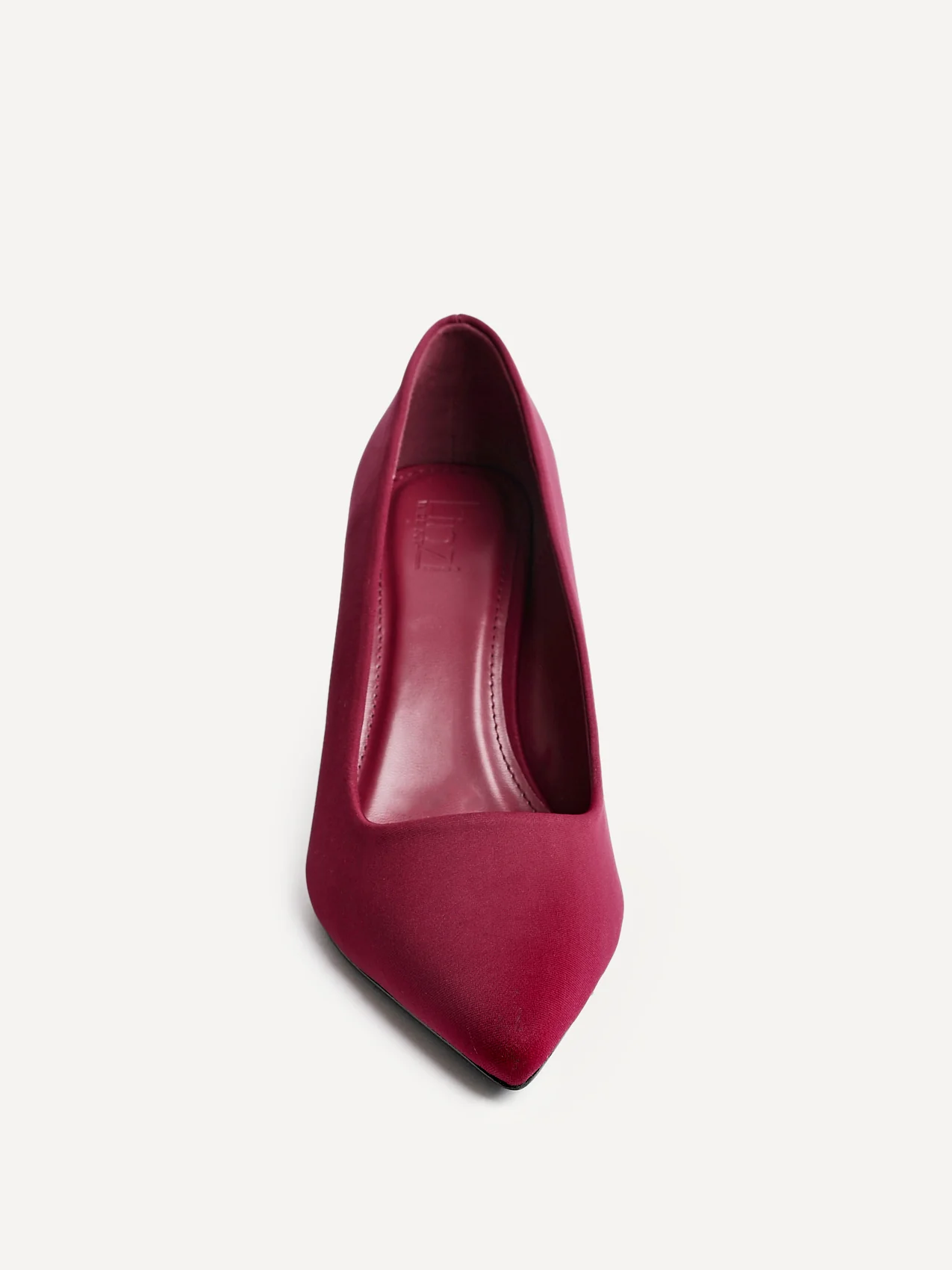 Aim Wide Fit Burgundy Scuba Court Heels - Image 4