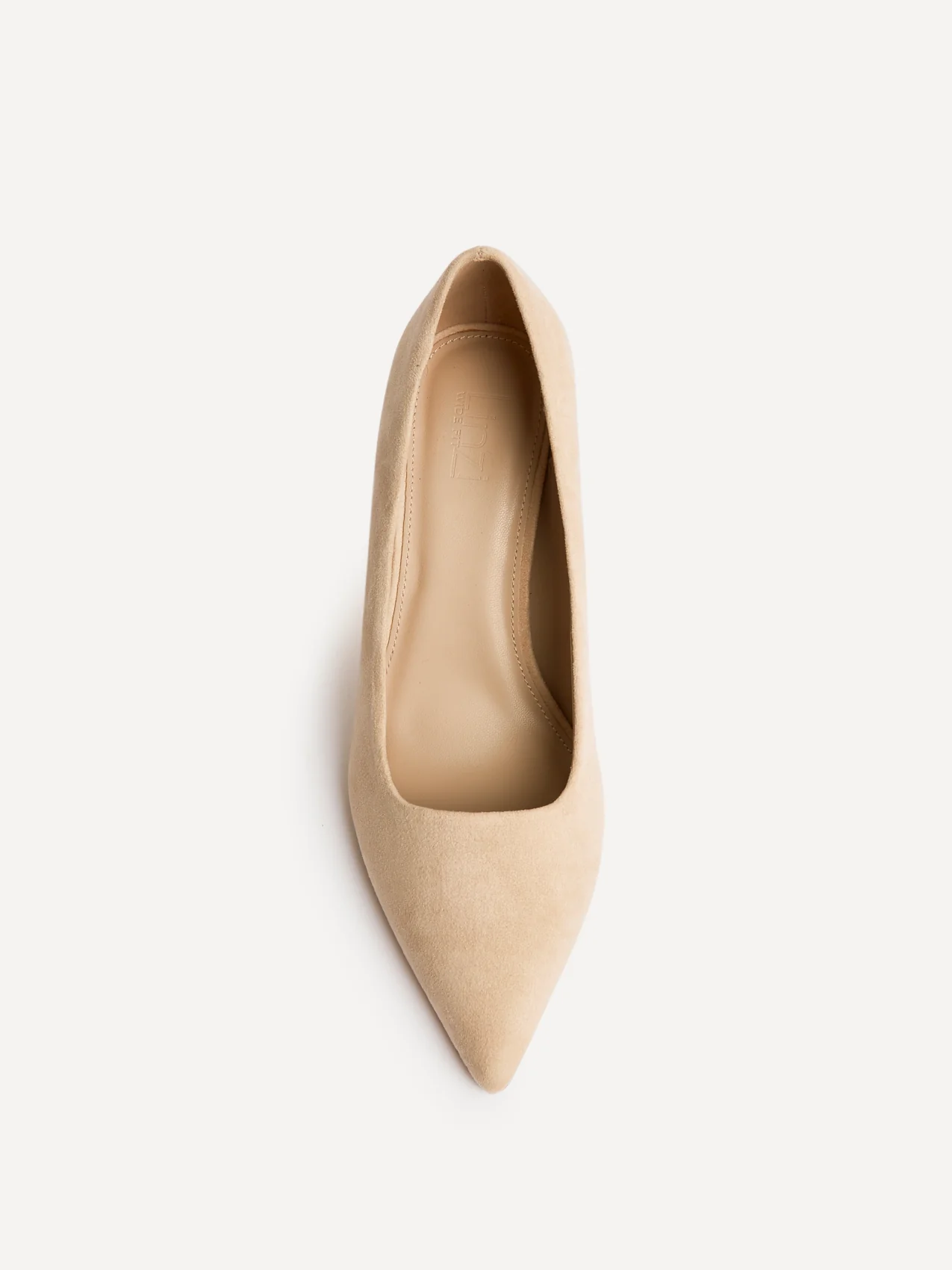 Aim Wide Fit Nude Faux Suede Court Heels - Image 4