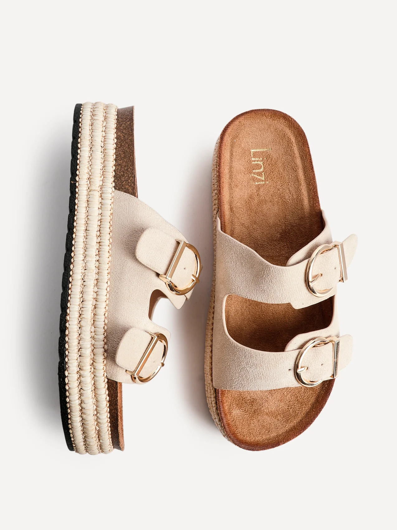 Alabama Nude Plaited Flatform Sliders - Image 5