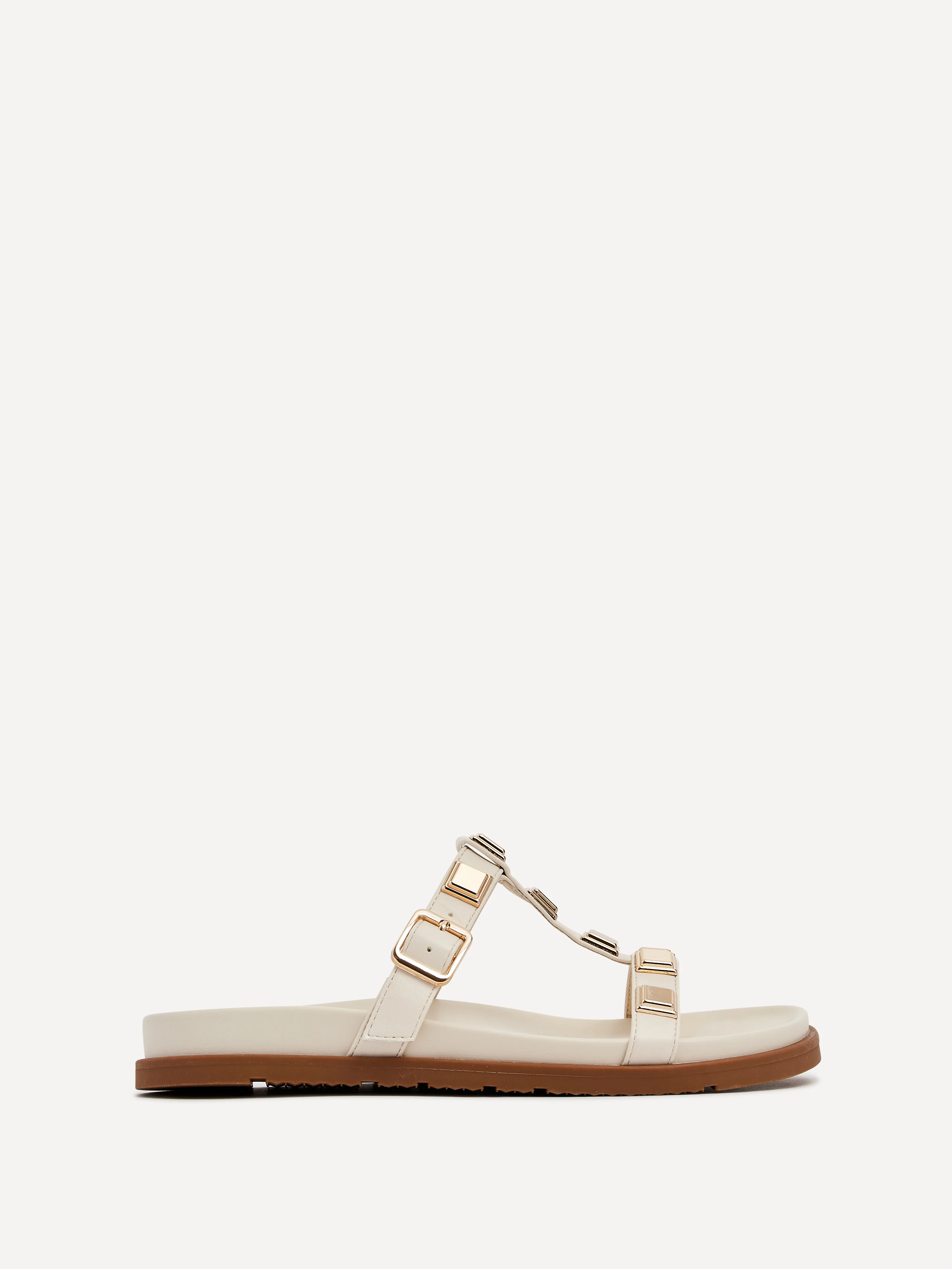 Alert Ivory Studded Slip On Sandals - Image 2
