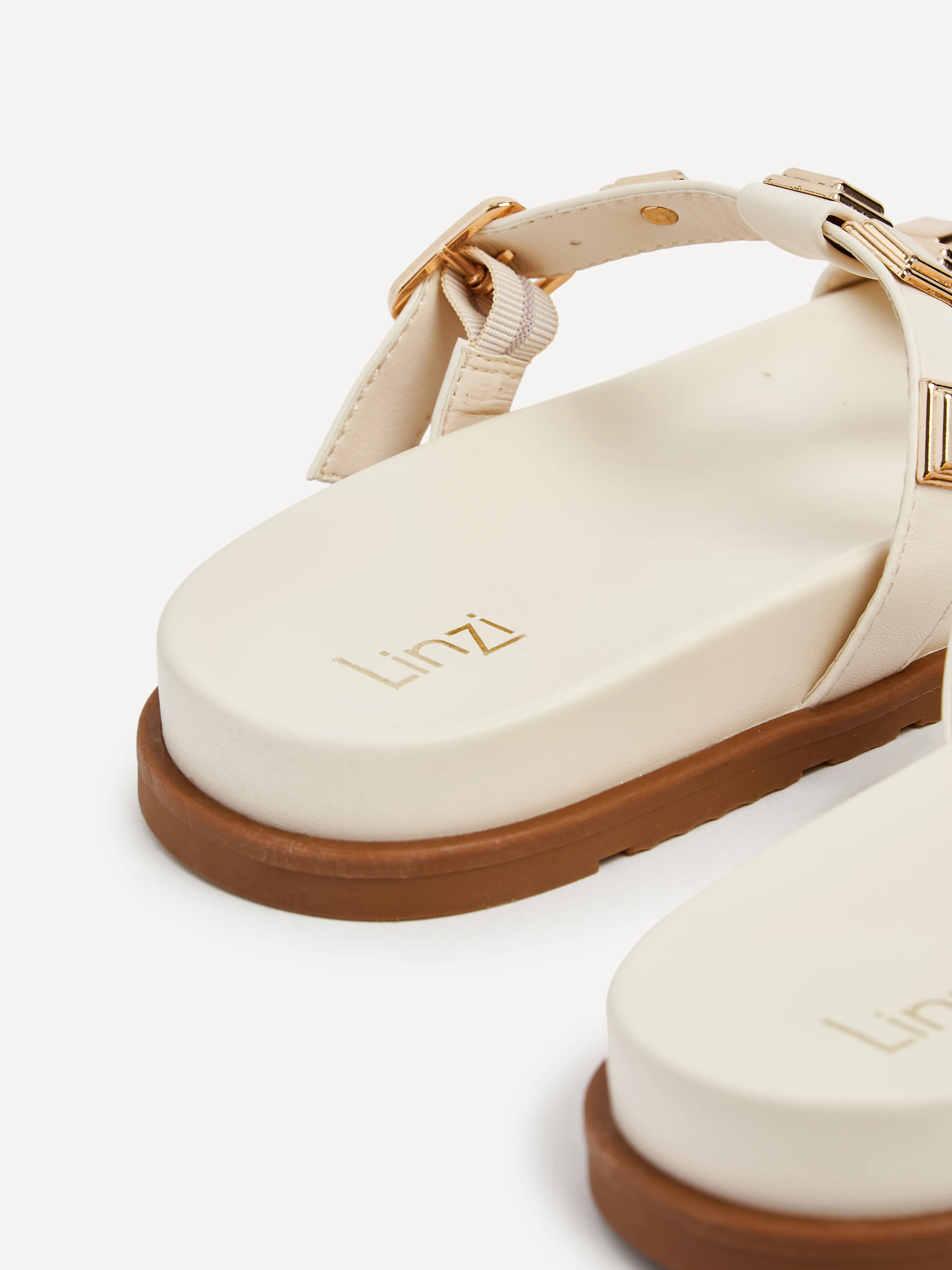 Alert Ivory Studded Slip On Sandals - Image 5