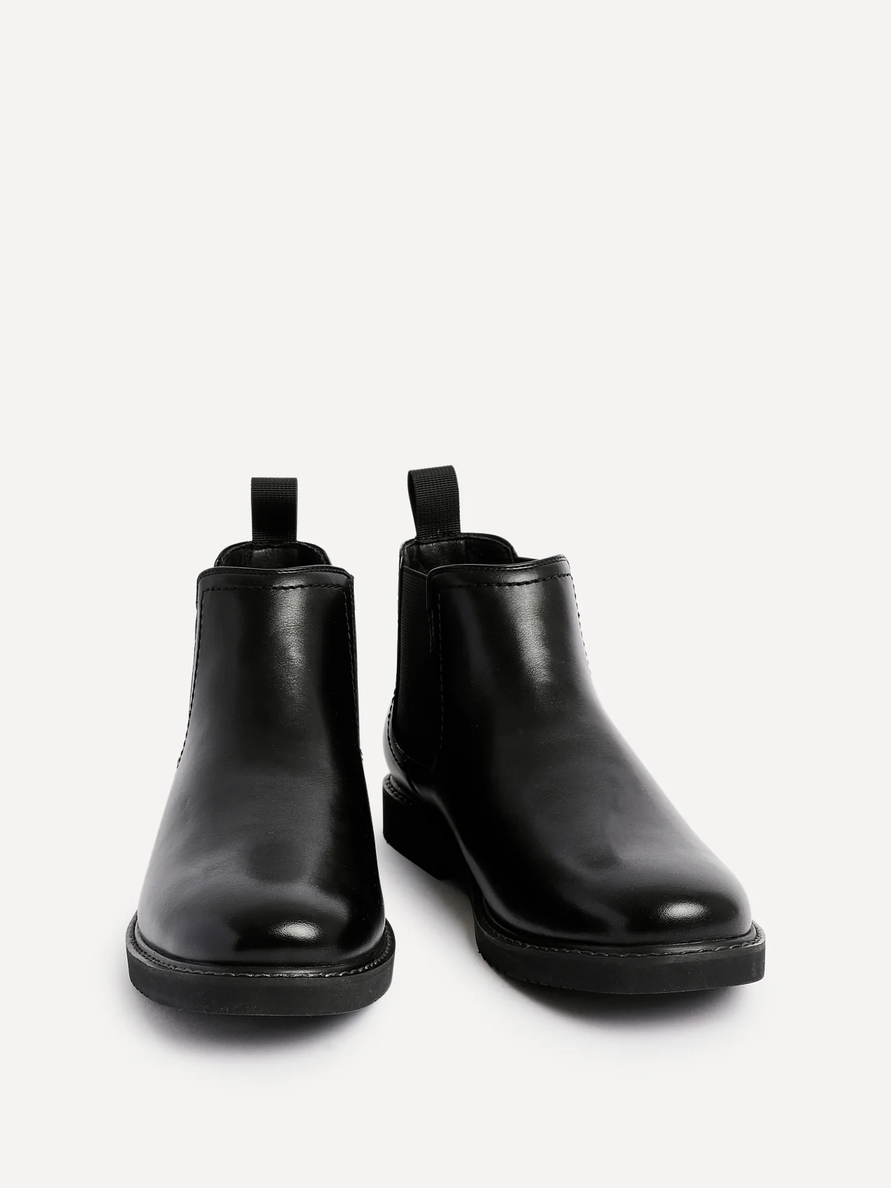 Alessandro Mens Black Faux Leather Chelsea Boots - Image 3