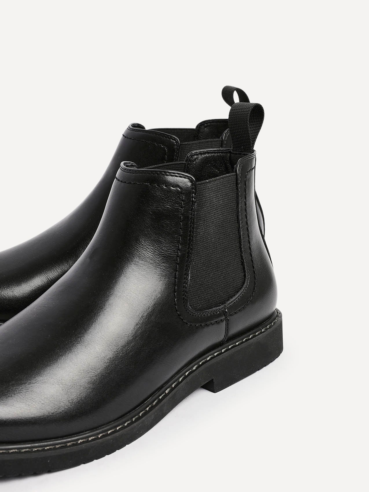 Alessandro Mens Black Faux Leather Chelsea Boots - Image 5