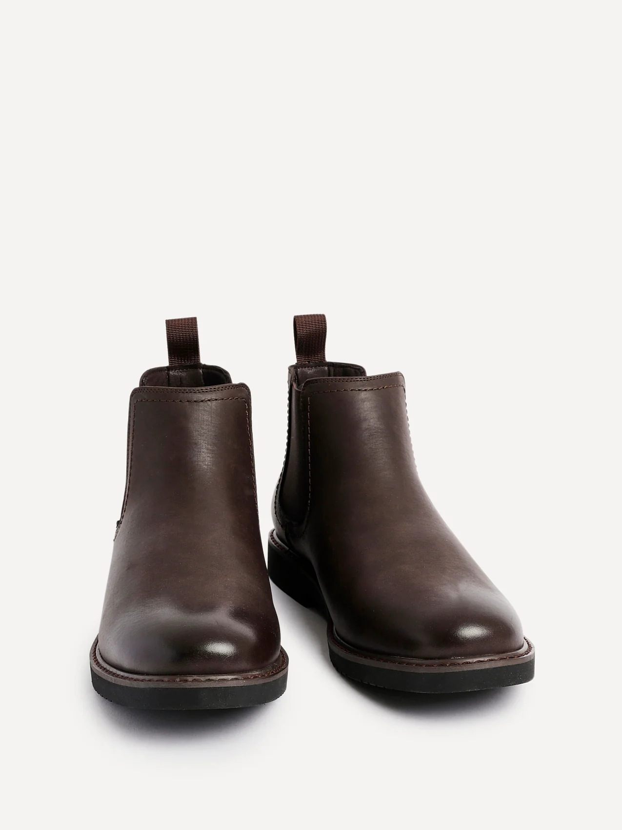 Alessandro Mens Brown Faux Leather Chelsea Boots - Image 3