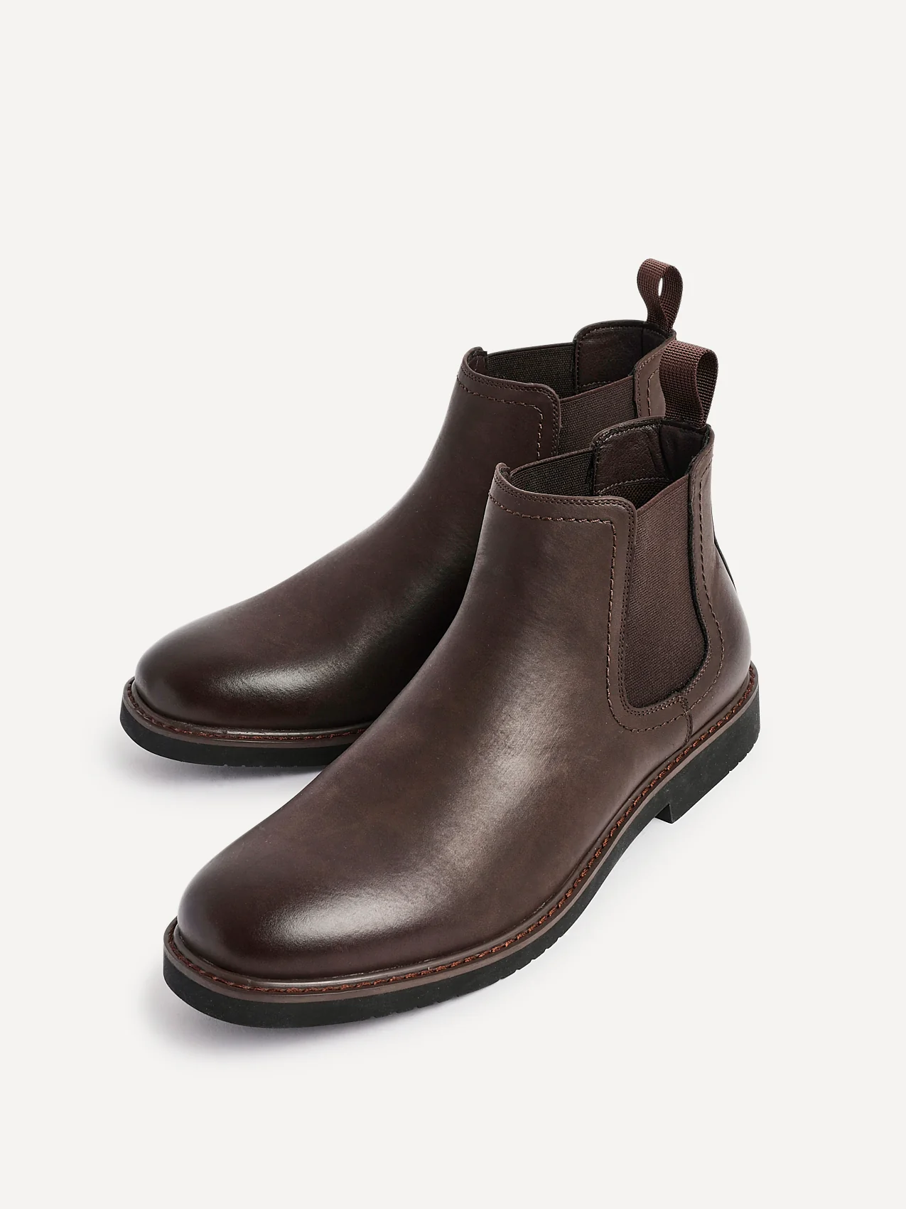 Alessandro Mens Brown Faux Leather Chelsea Boots - Image 4