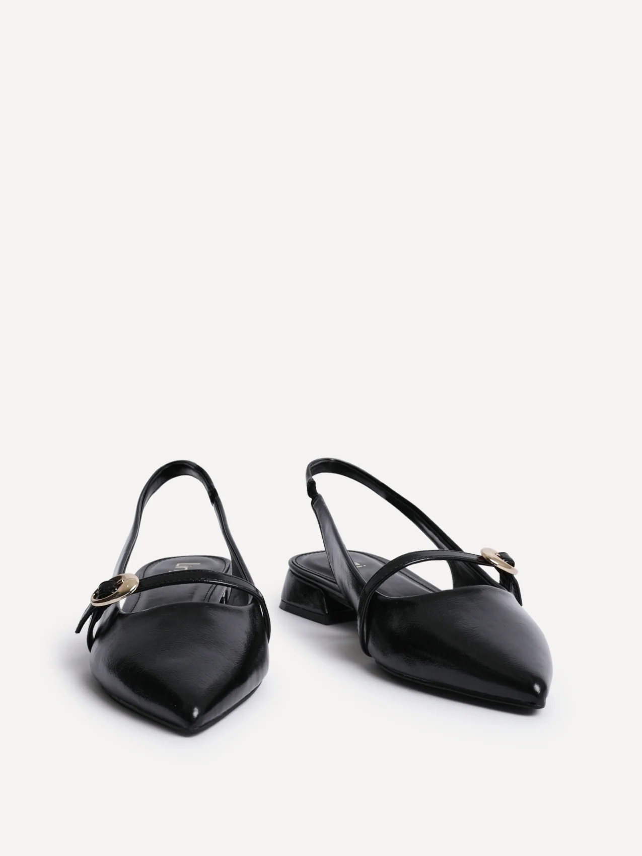 Align Black Faux Leather Ballet Flats - Image 3