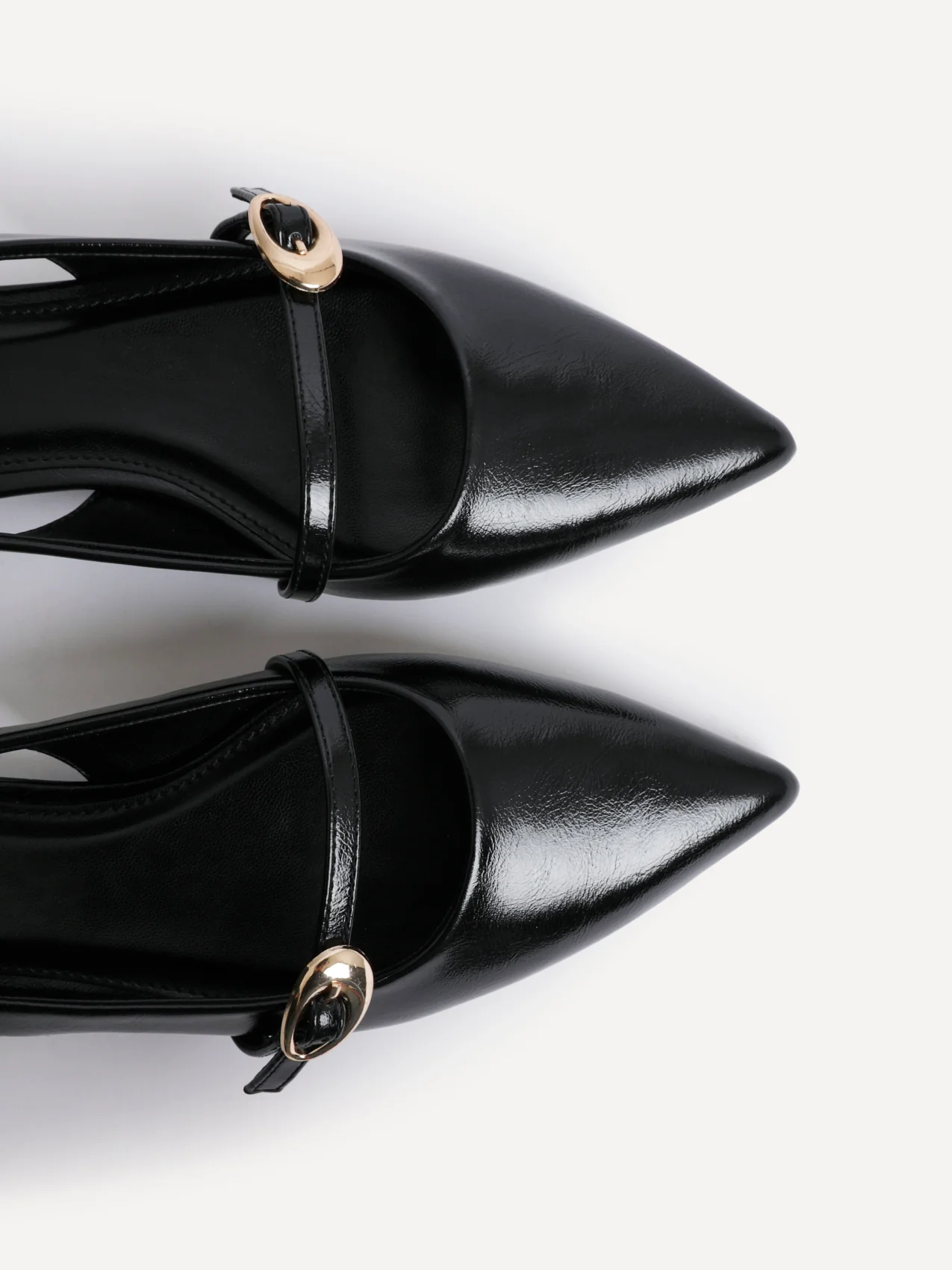 Align Black Faux Leather Ballet Flats - Image 5