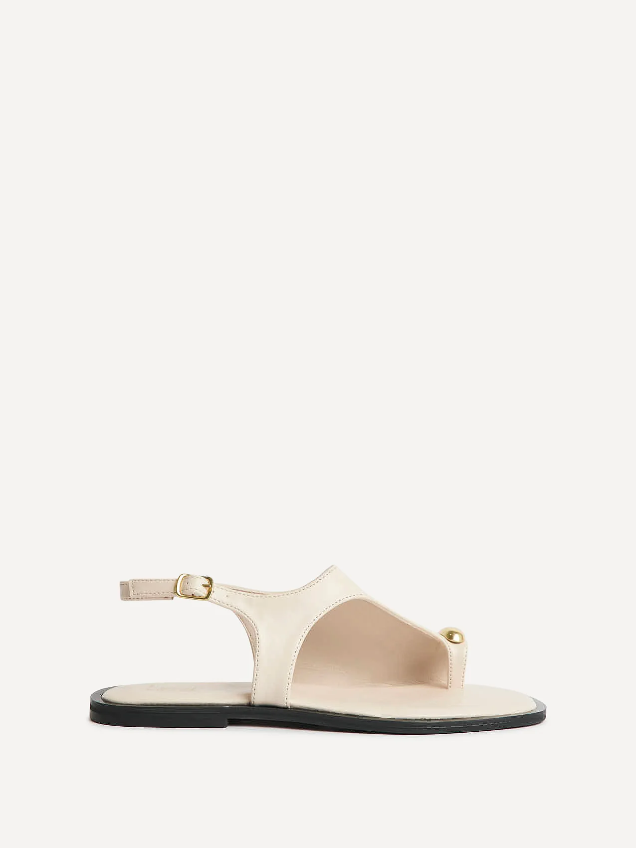 Alina Ivory Flat Sandals - Image 2