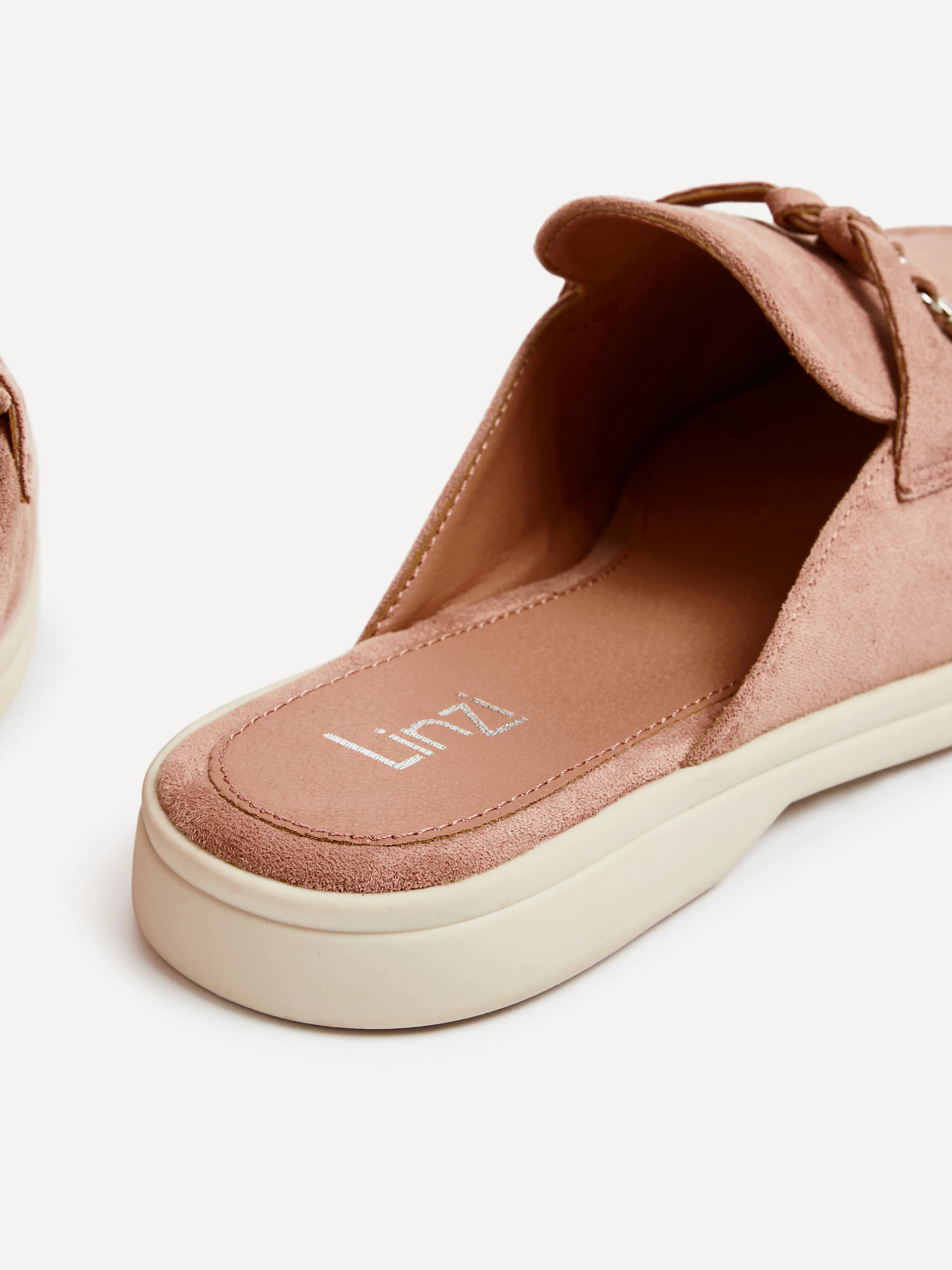 Alix Pink Faux Suede Slip On Mules - Image 5