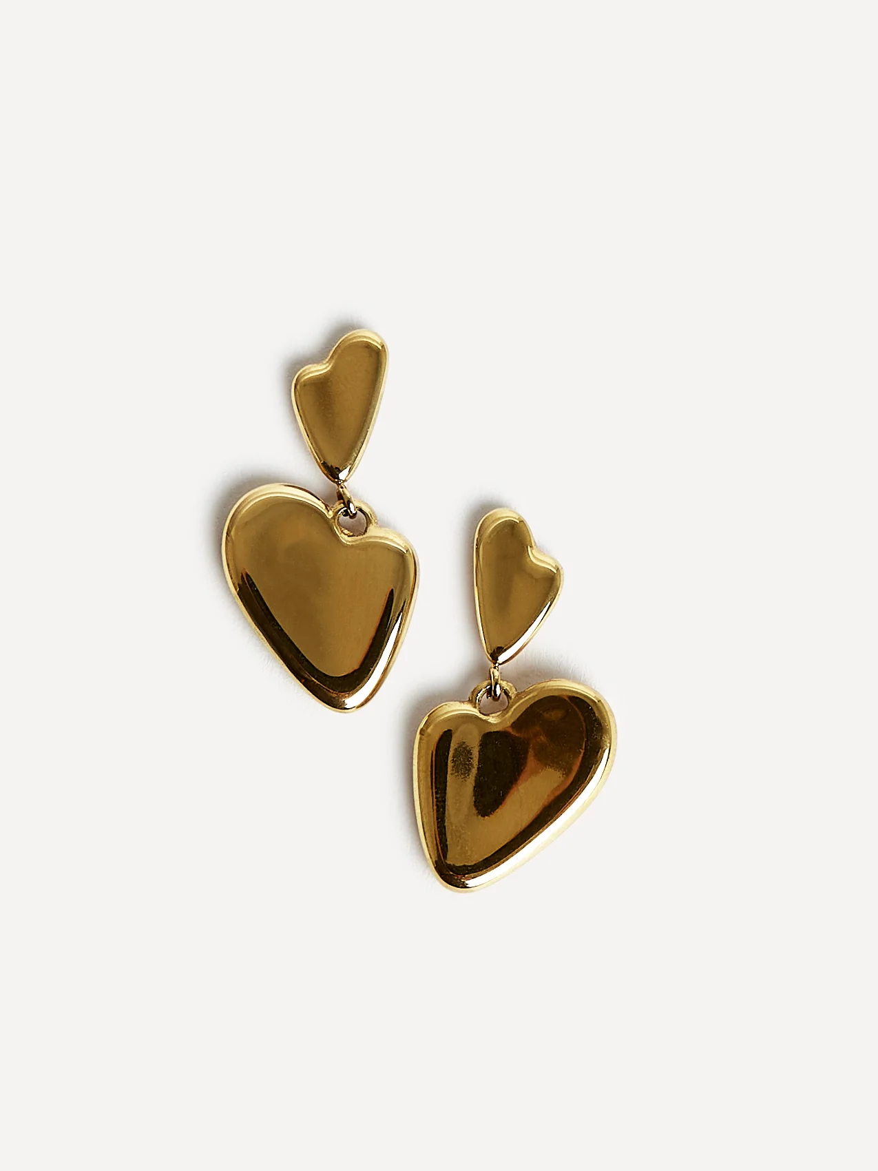 Allure Gold Twisted Heart Drop Earrings - Image 6