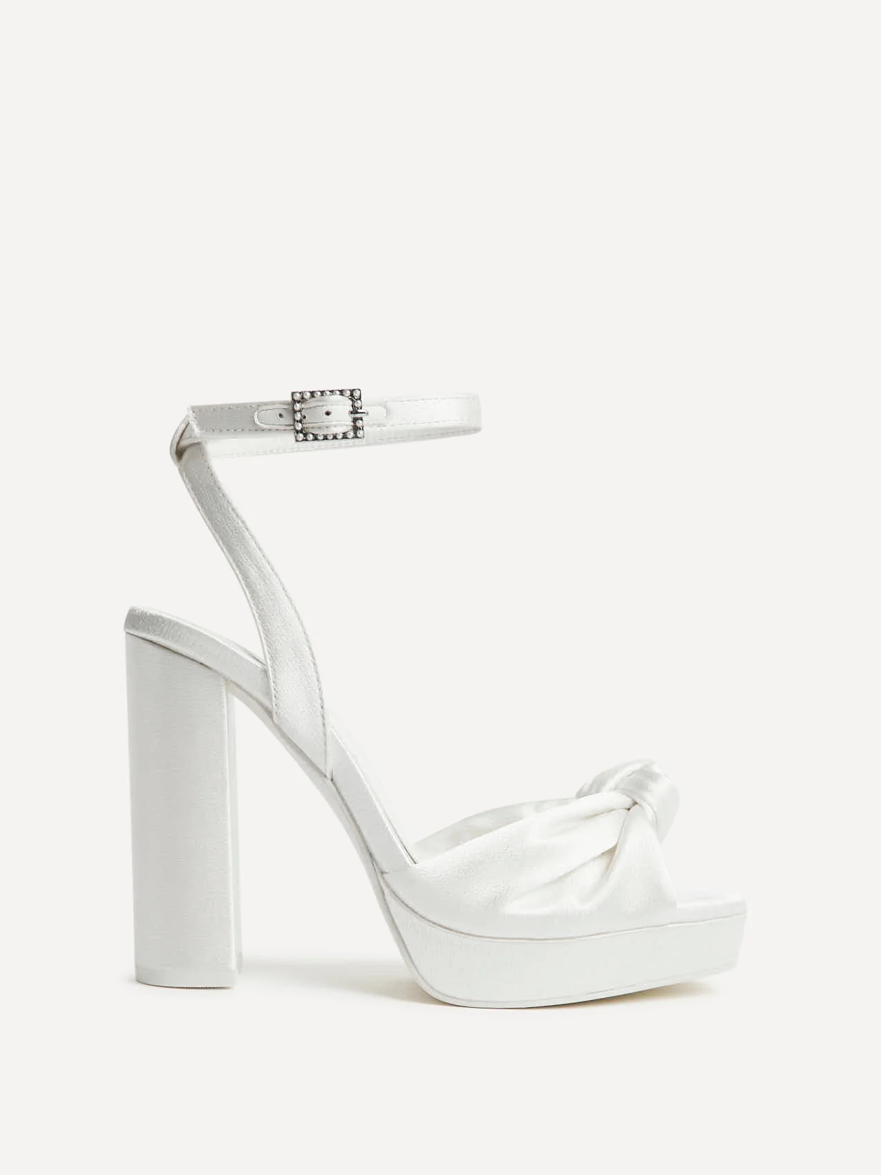 Altar Bridal Ivory Satin Platform Heeled Sandals - Image 2