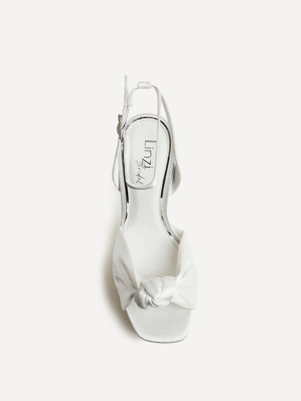 Altar Bridal Ivory Satin Platform Heeled Sandals - Image 4