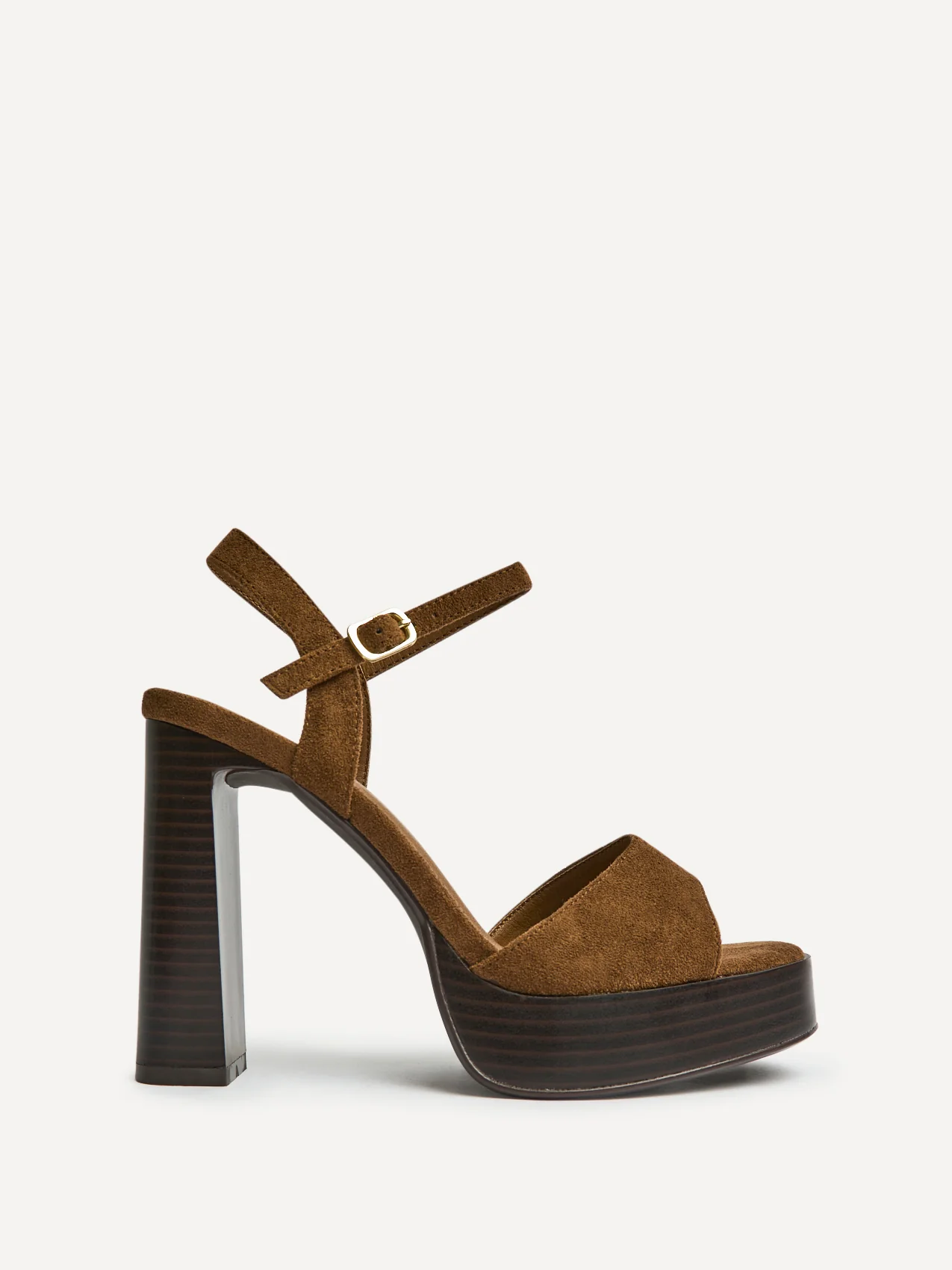 Alto Brown Platform Heeled Sandals - Image 2