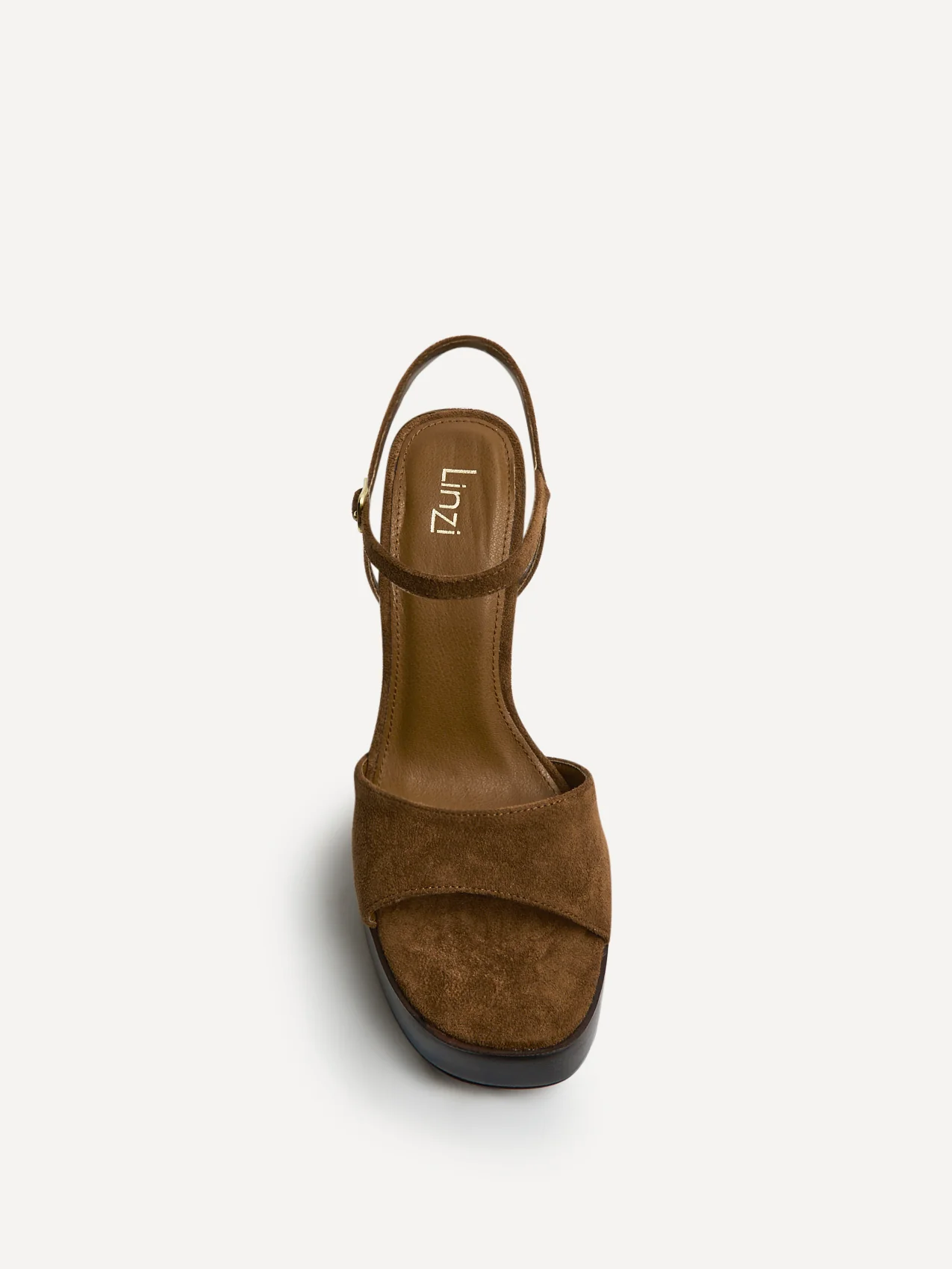 Alto Brown Platform Heeled Sandals - Image 4