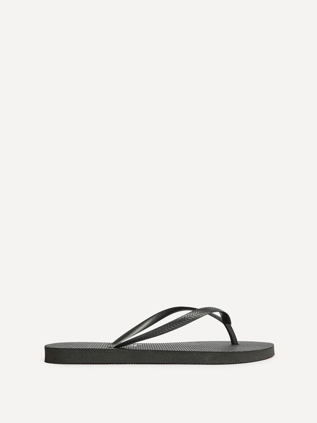 Aluna Black Flip Flops - Image 2