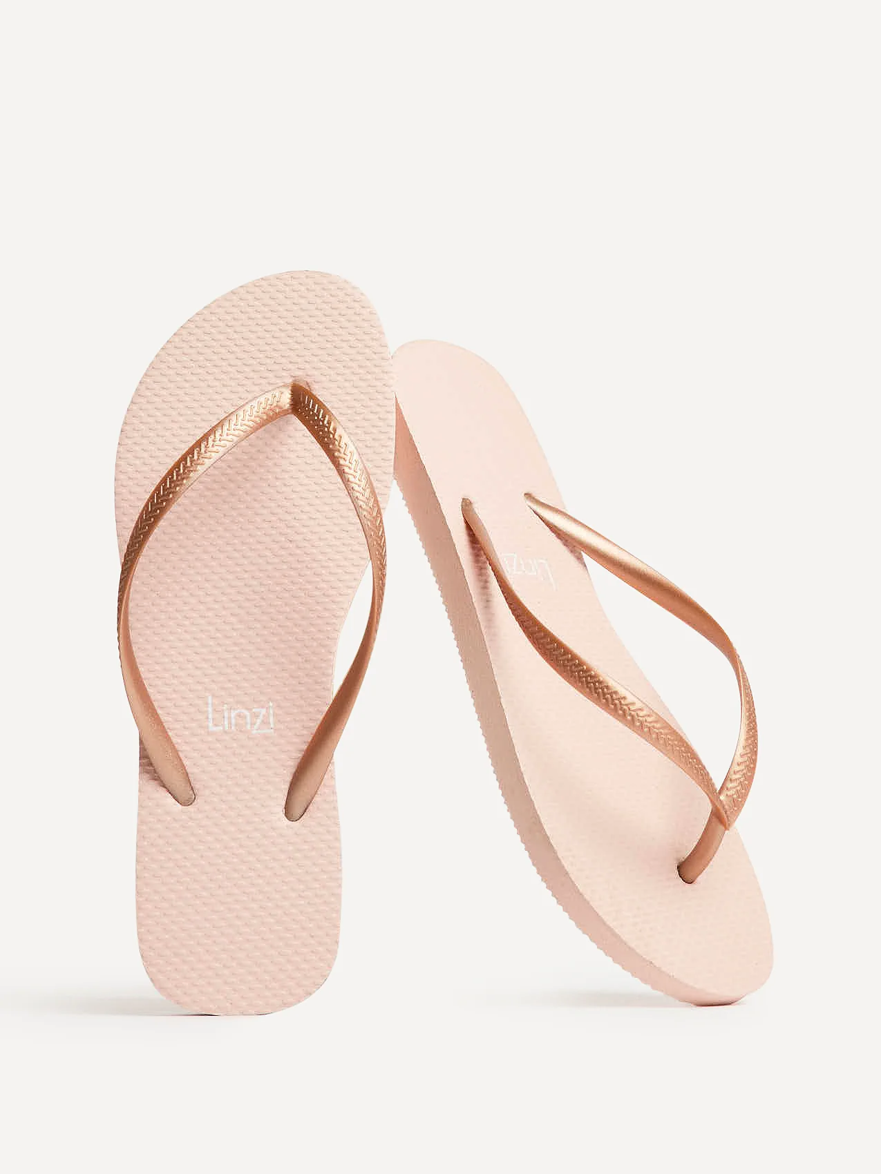 Aluna Rose Gold Flip Flops - Image 5