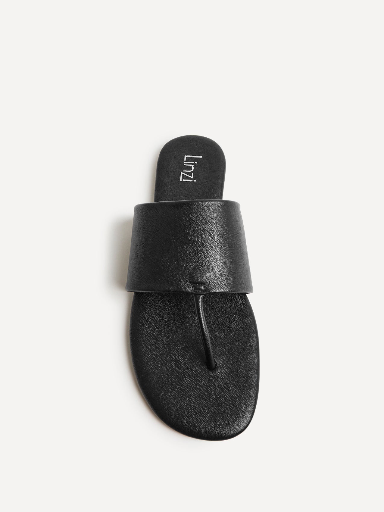 Amara Black Flat Sandals - Image 3