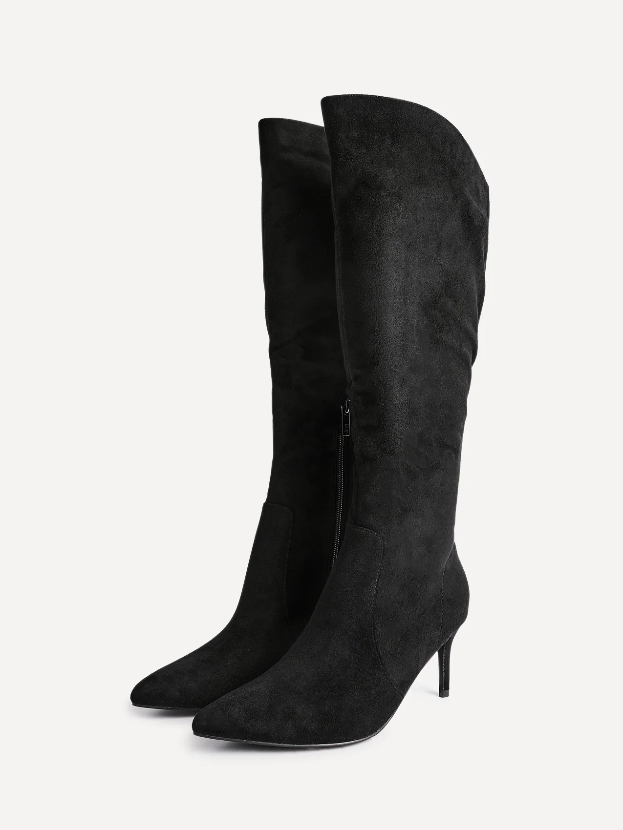 Ambition Black Long Stiletto Heeled Boots - Image 4
