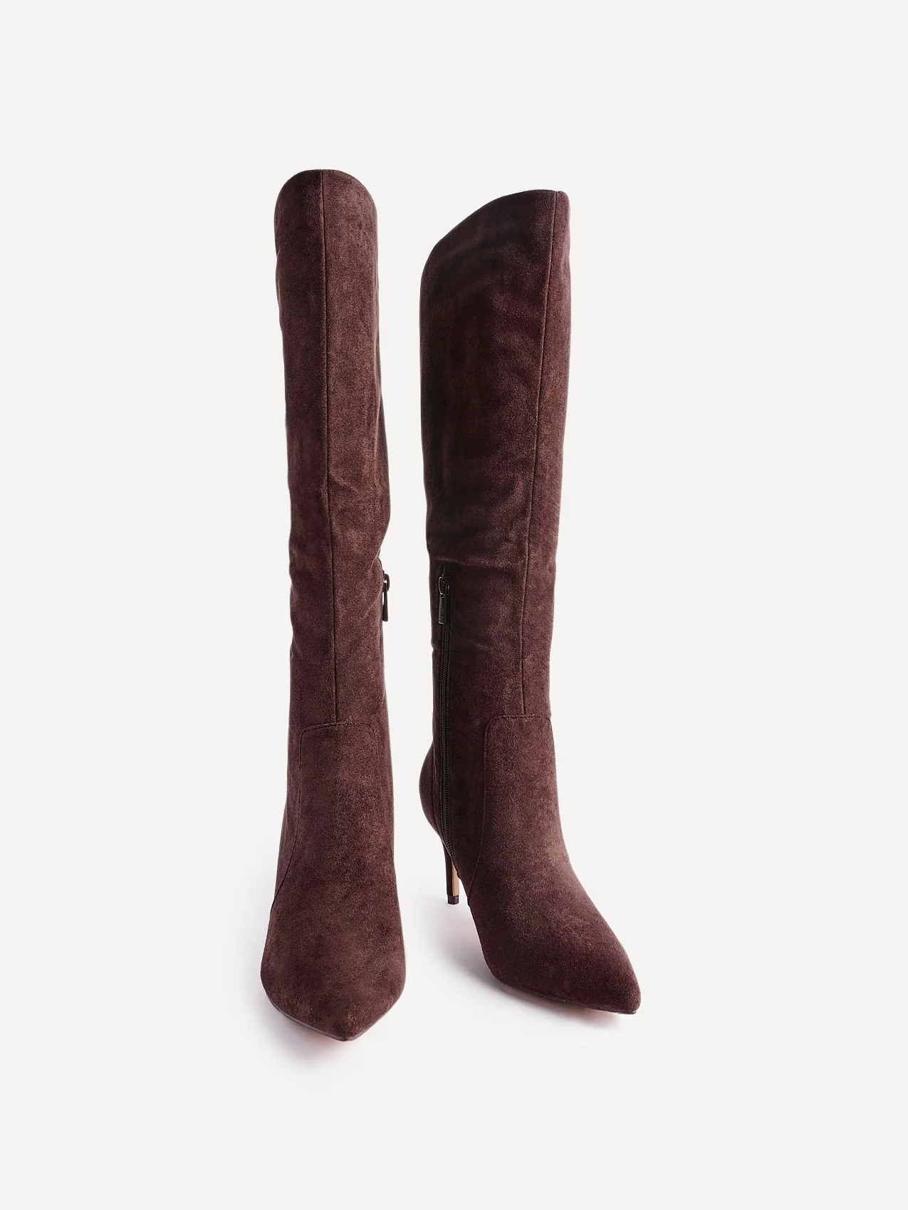 Ambition Brown Long Stiletto Heeled Boots - Image 3