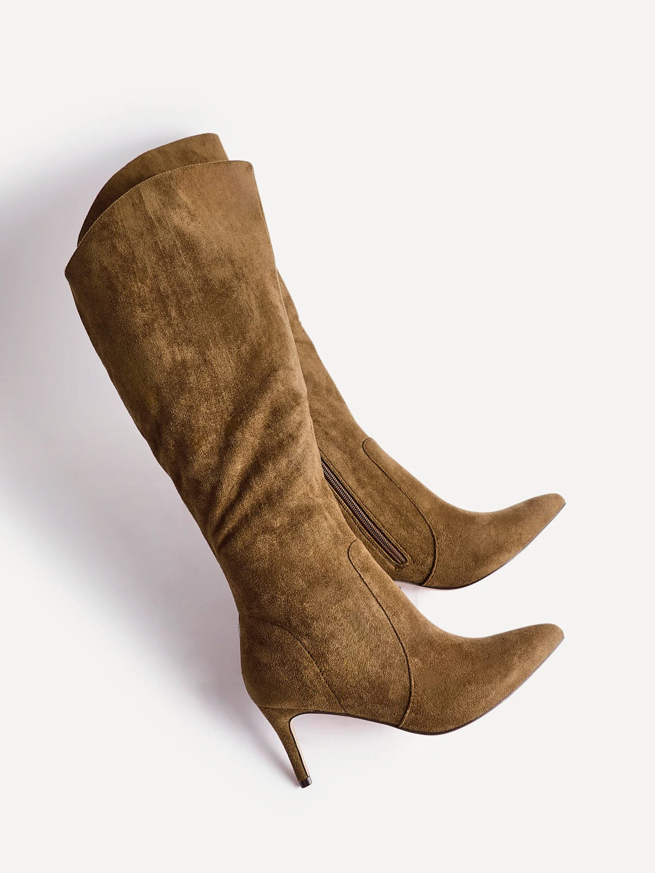 Ambition Sand Long Stiletto Heeled Boots - Image 5