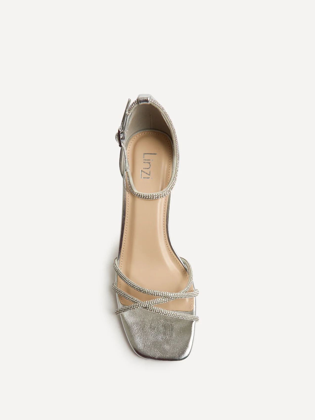 Amour Silver Diamante Heeled Sandals - Image 4
