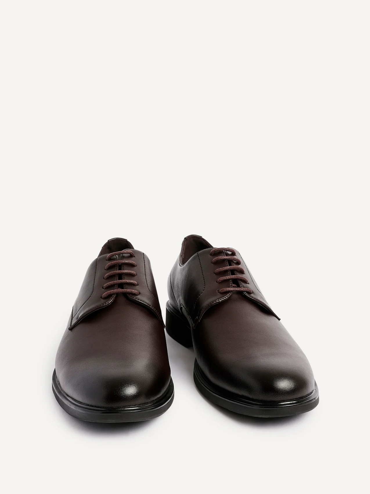 Angelo Mens Brown Faux Leather Lace-Up Shoes - Image 3