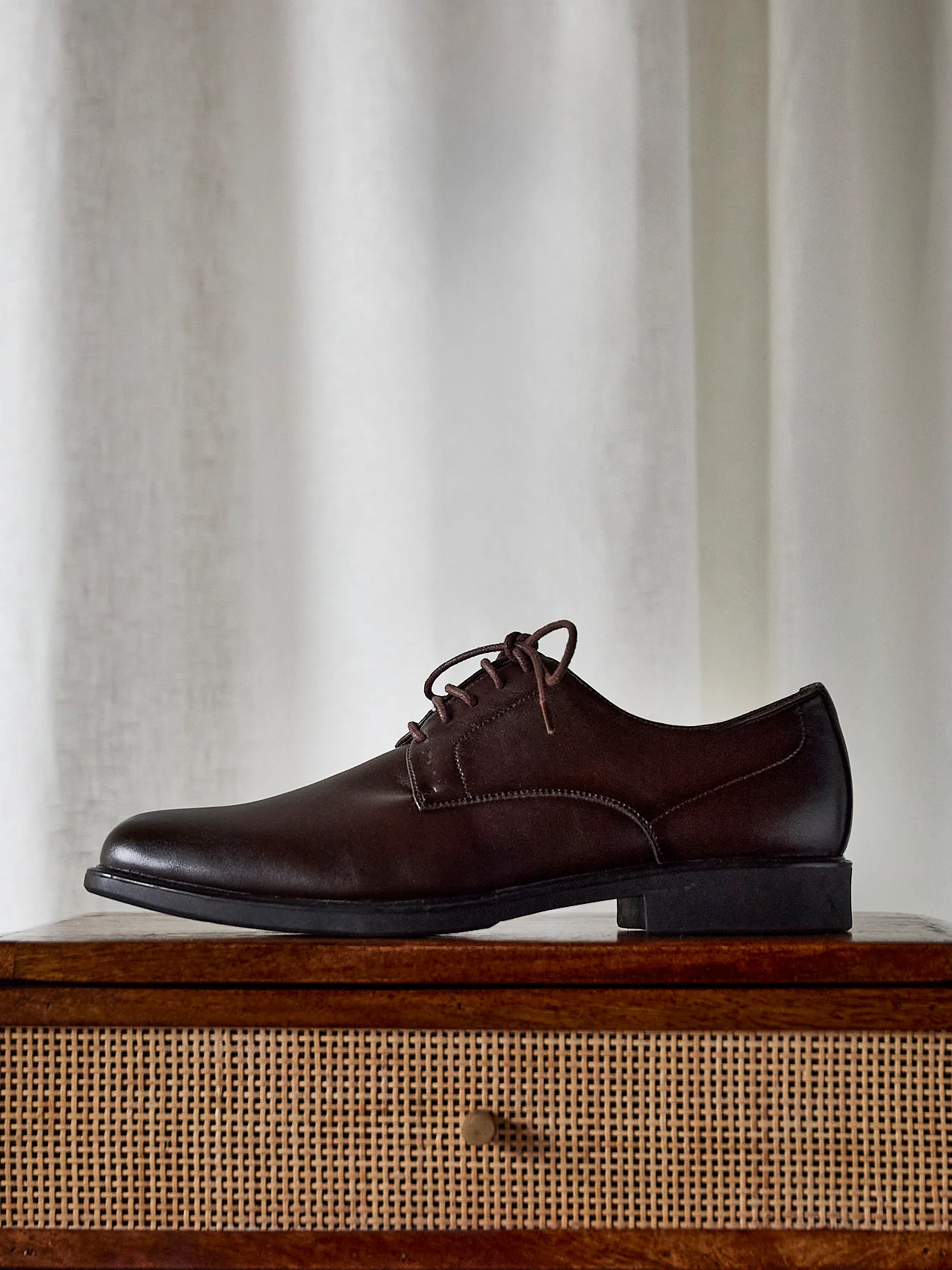Angelo Mens Brown Faux Leather Lace-Up Shoes - Image 7