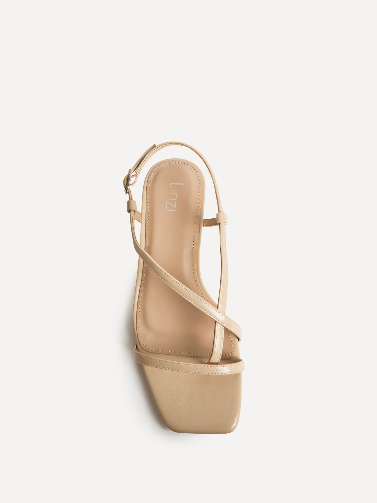 Arden Nude Faux Leather Block Heeled Sandals - Image 4