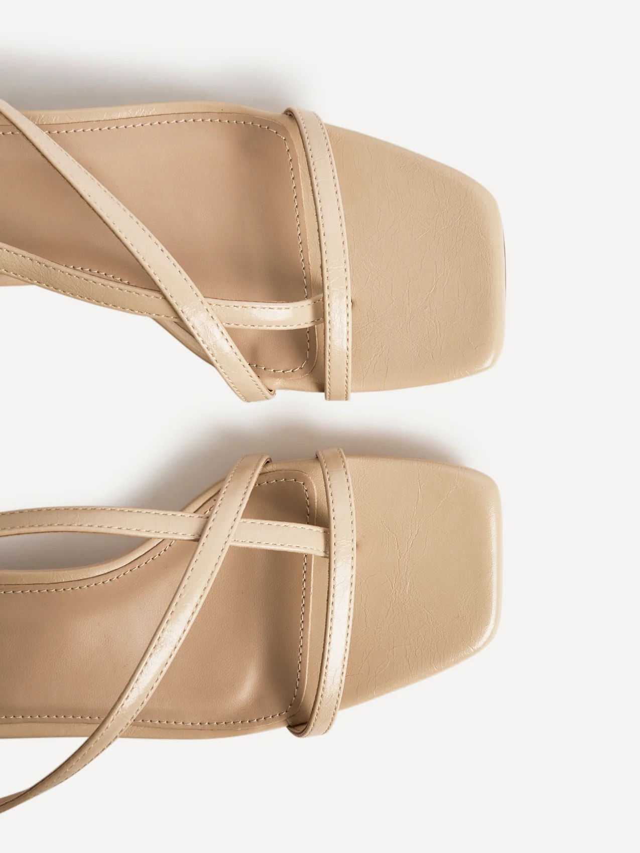 Arden Nude Faux Leather Block Heeled Sandals - Image 5