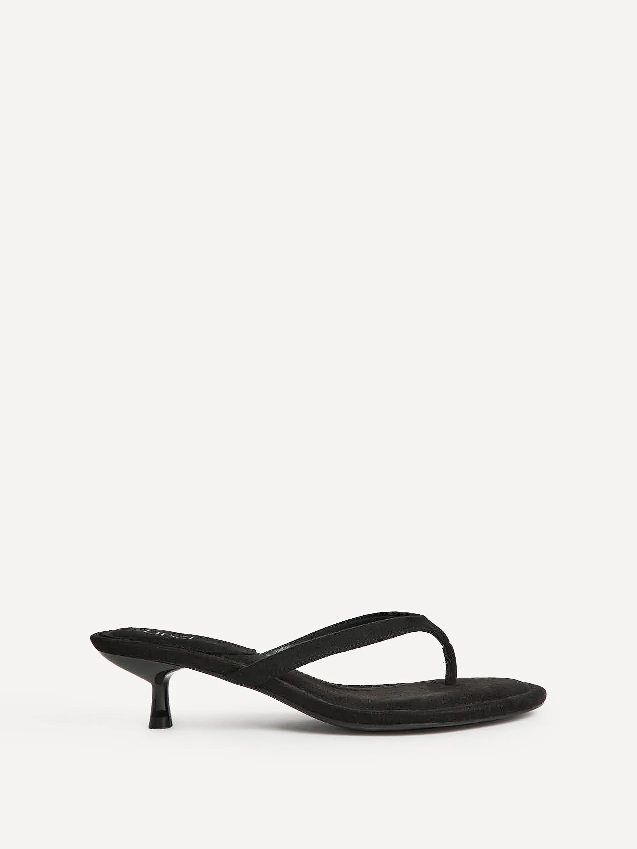 Ascend Black Faux Suede Mule Heels - Image 2
