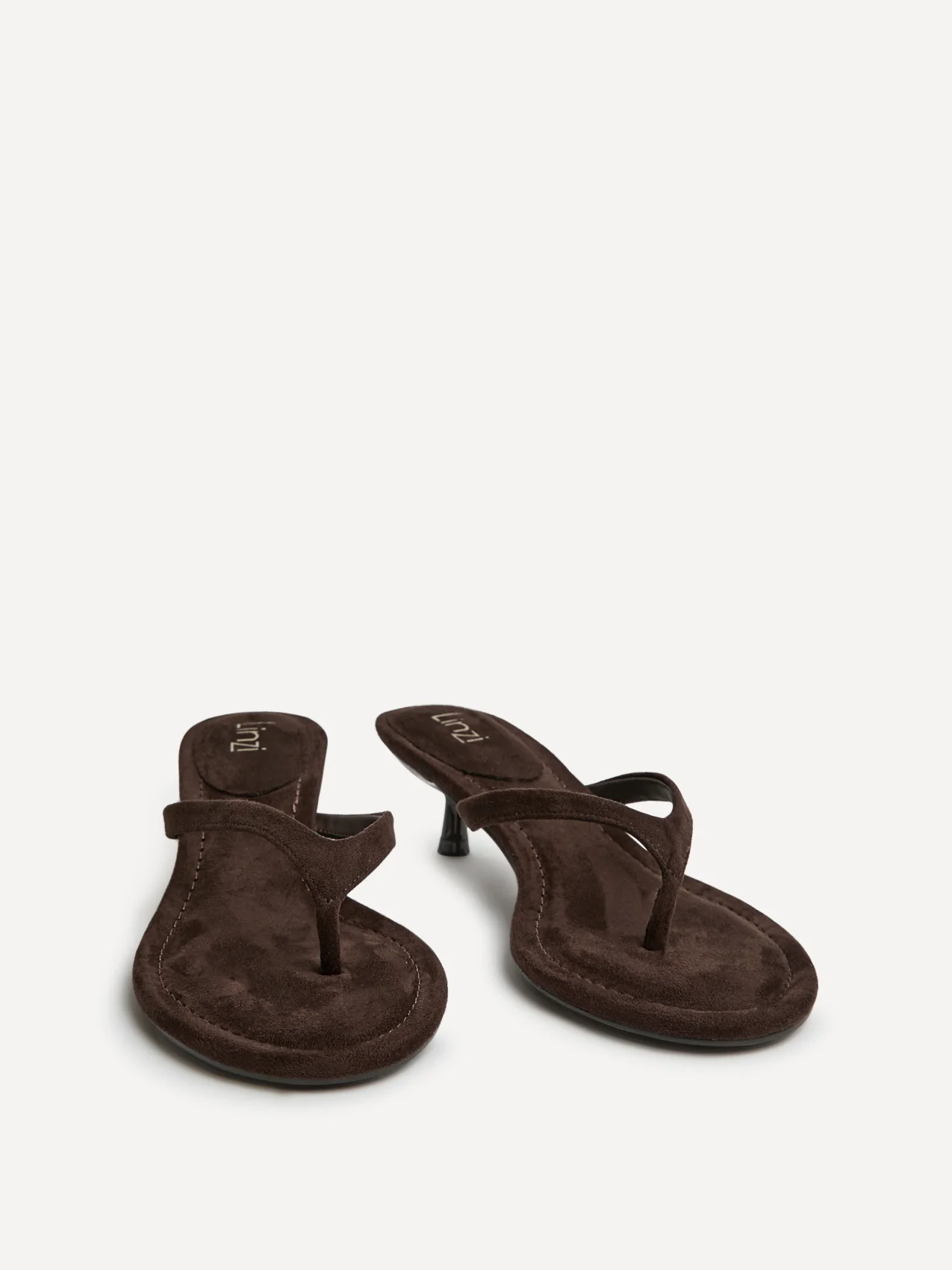 Ascend Brown Faux Suede Mule Heels - Image 3