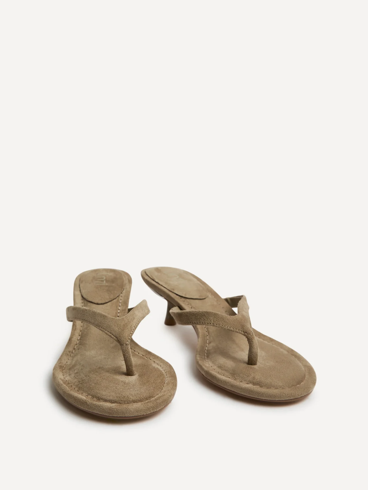 Ascend Taupe Faux Suede Mule Heels - Image 3