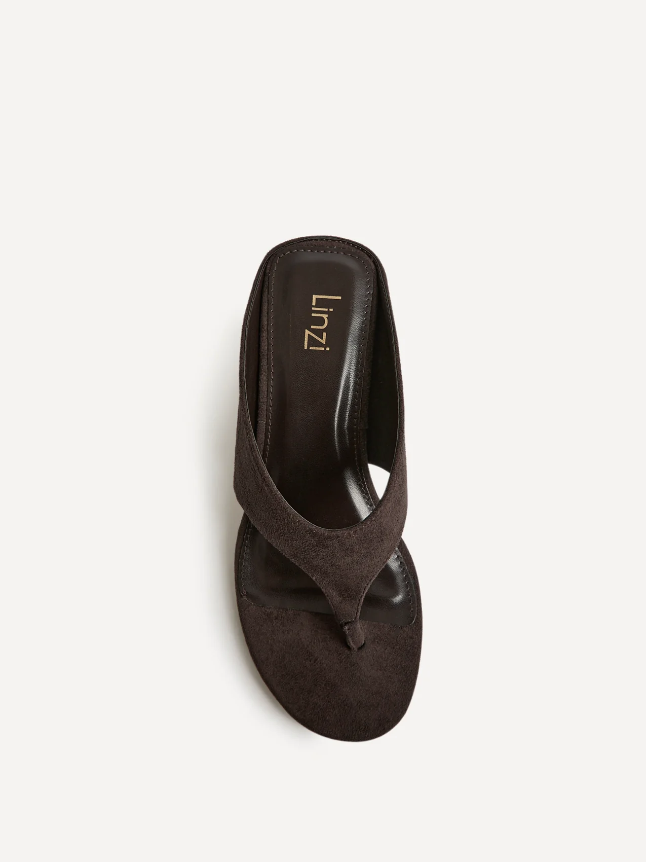 Avalon Brown Toe Post Wedge Sandals - Image 4