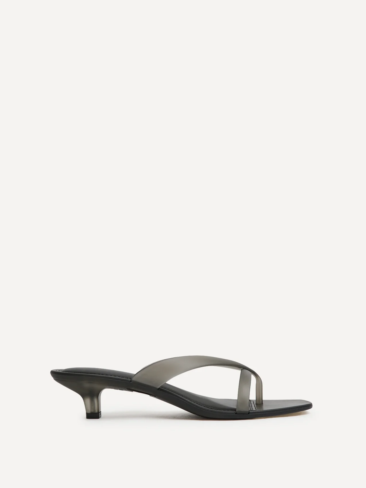 Axis Black Jelly Heeled Sandals - Image 2