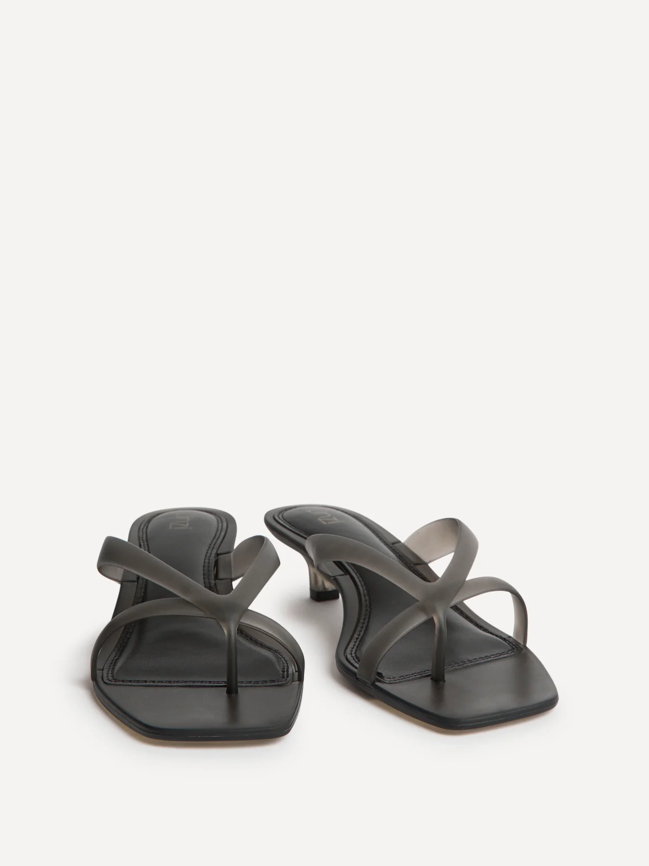 Axis Black Jelly Heeled Sandals - Image 3
