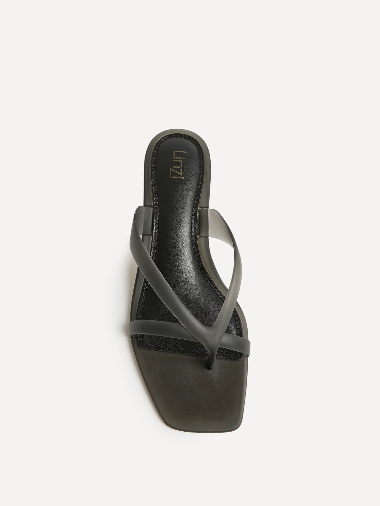 Axis Black Jelly Heeled Sandals - Image 4