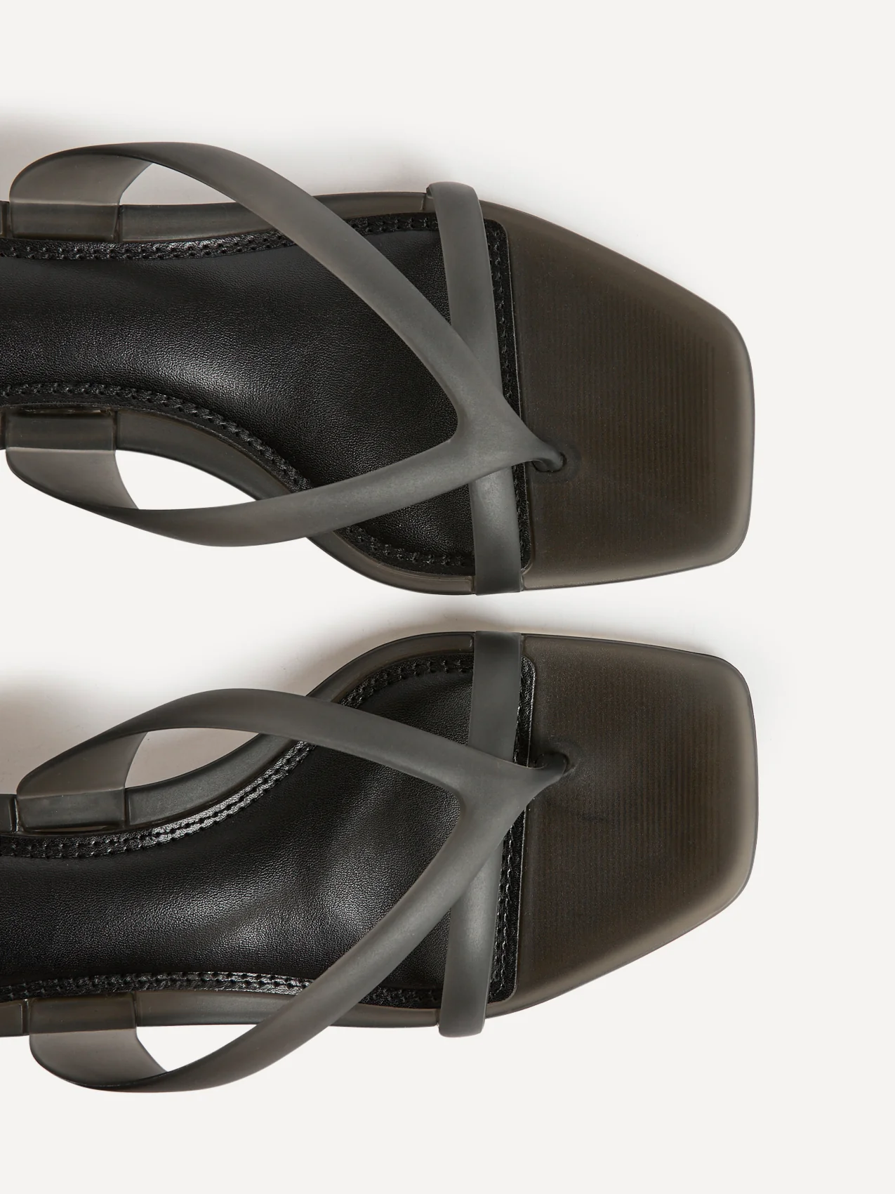 Axis Black Jelly Heeled Sandals - Image 5
