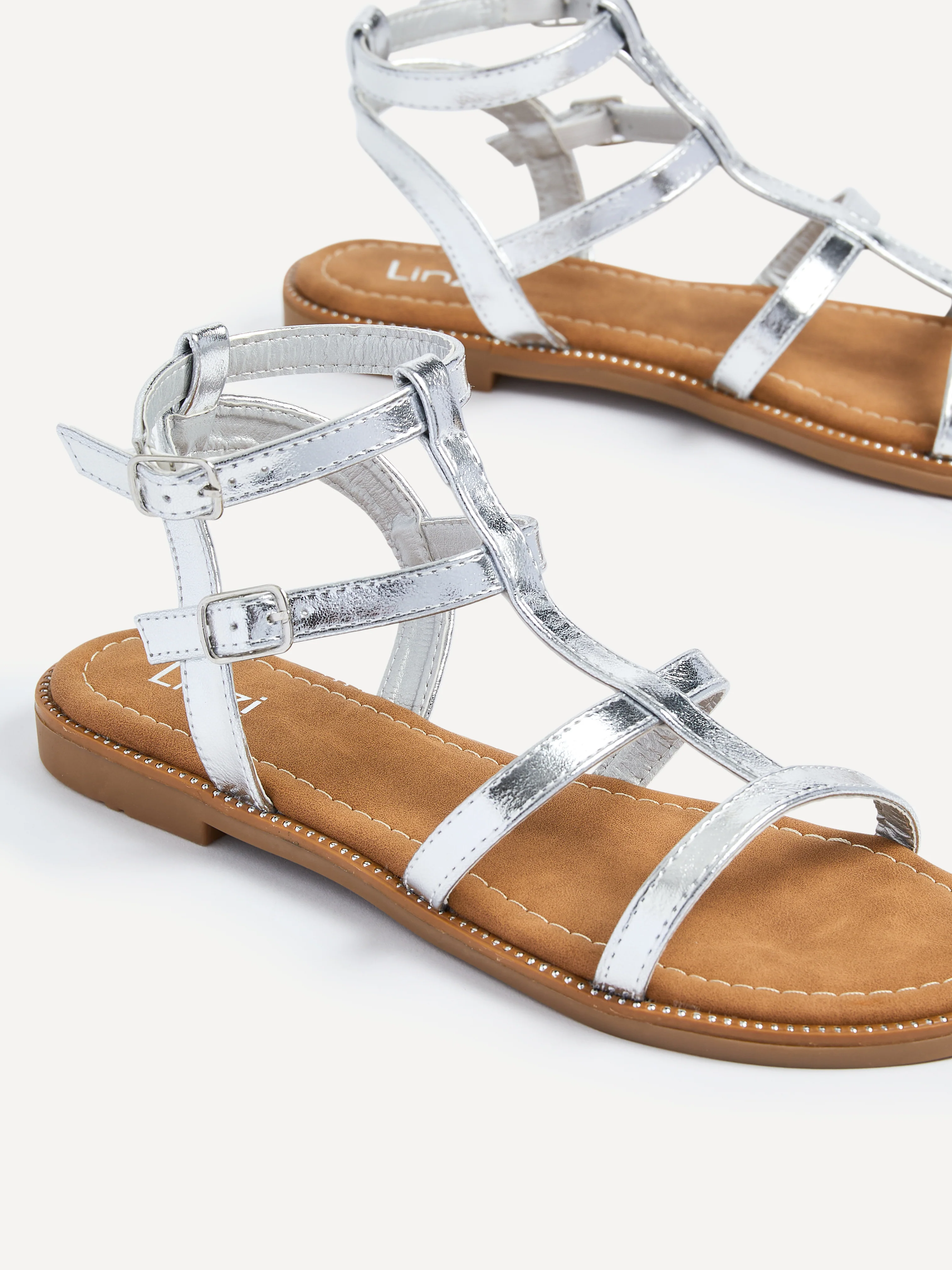 Belinda Silver Gladiator Sandals - Image 5