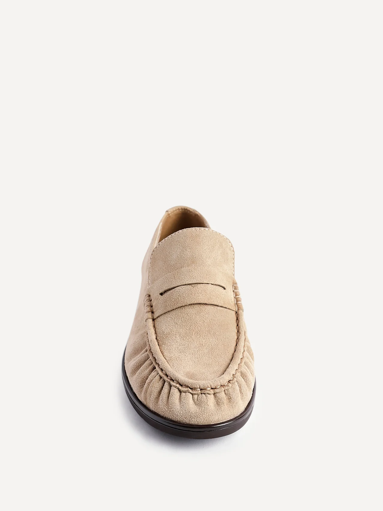 Belmont Beige Suede Leather Loafers - Image 4