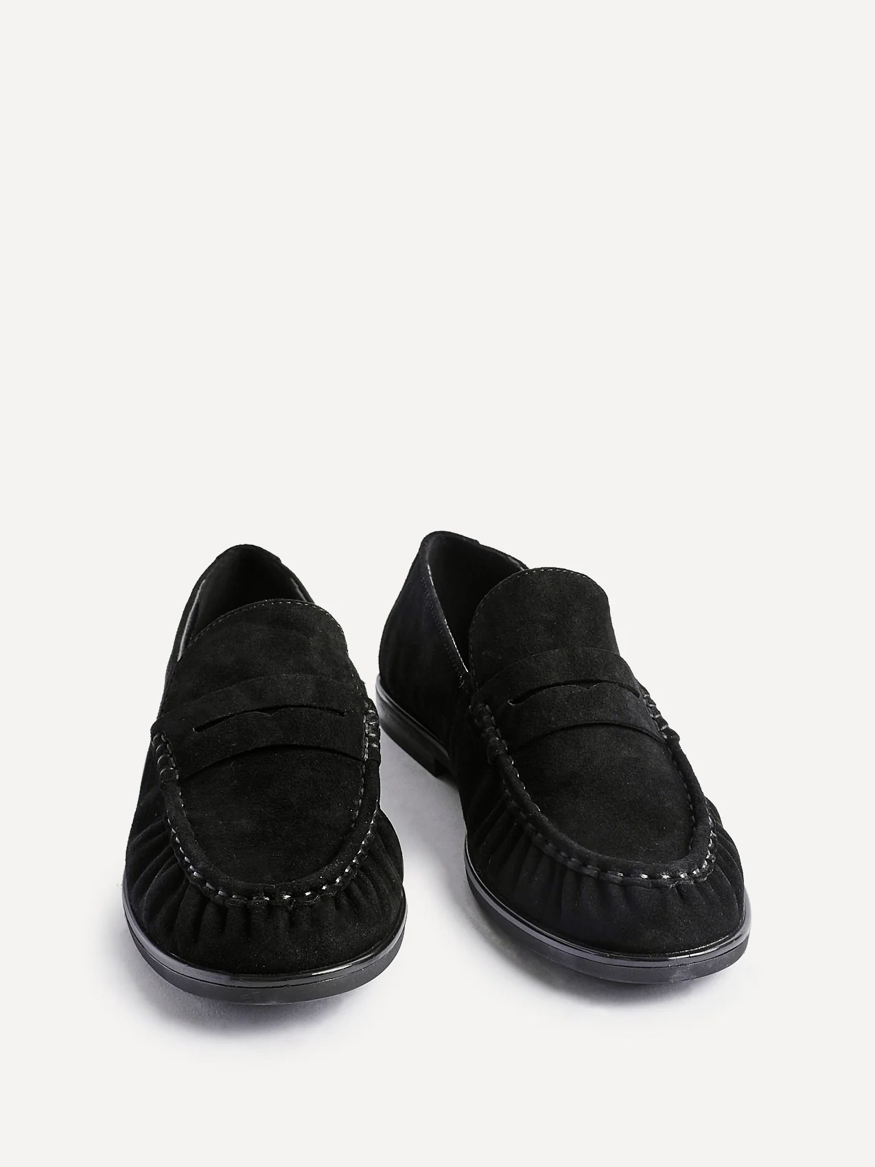 Belmont Black Suede Leather Loafers - Image 3