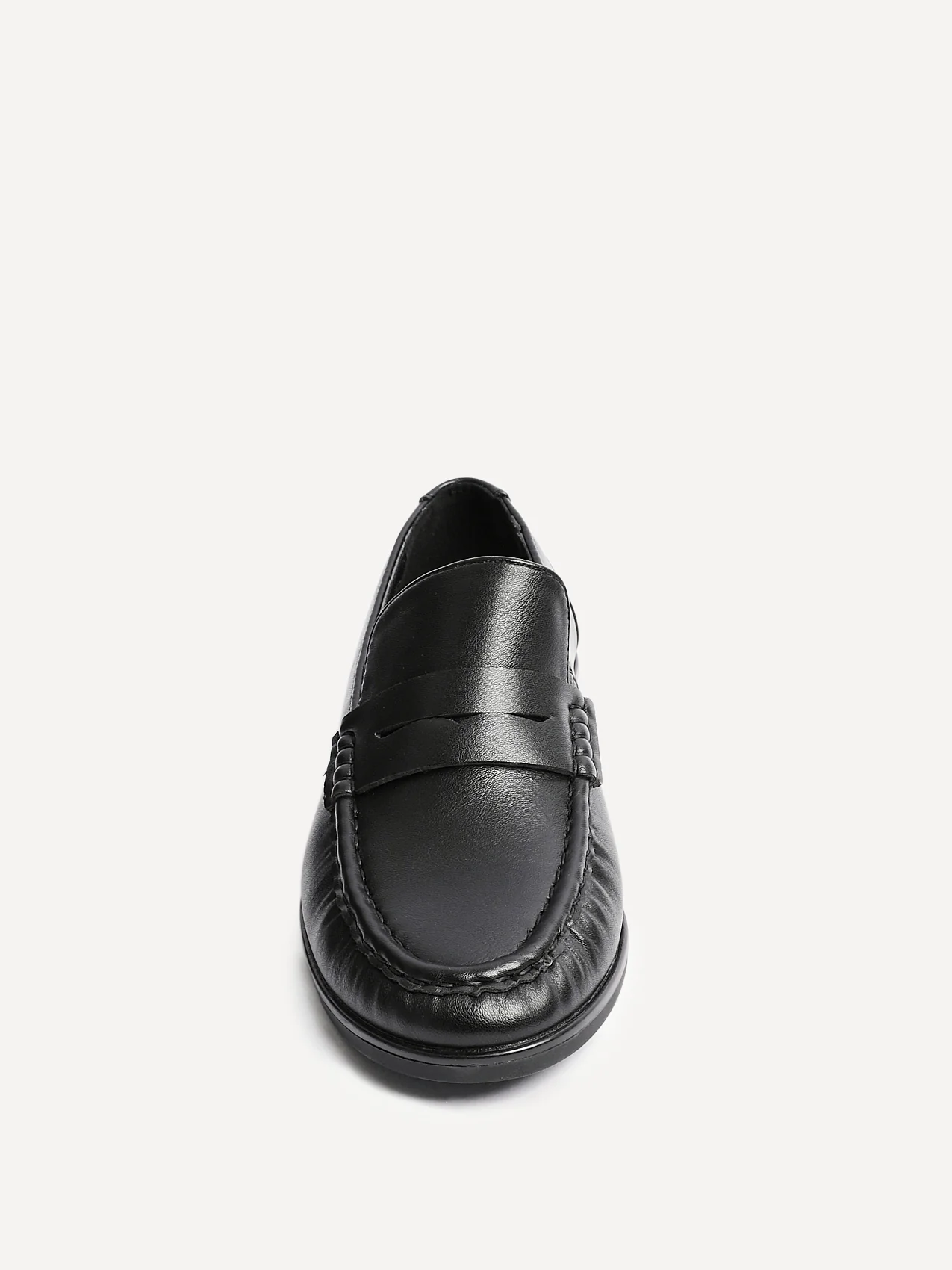 Belmont Black faux Leather Loafers - Image 4