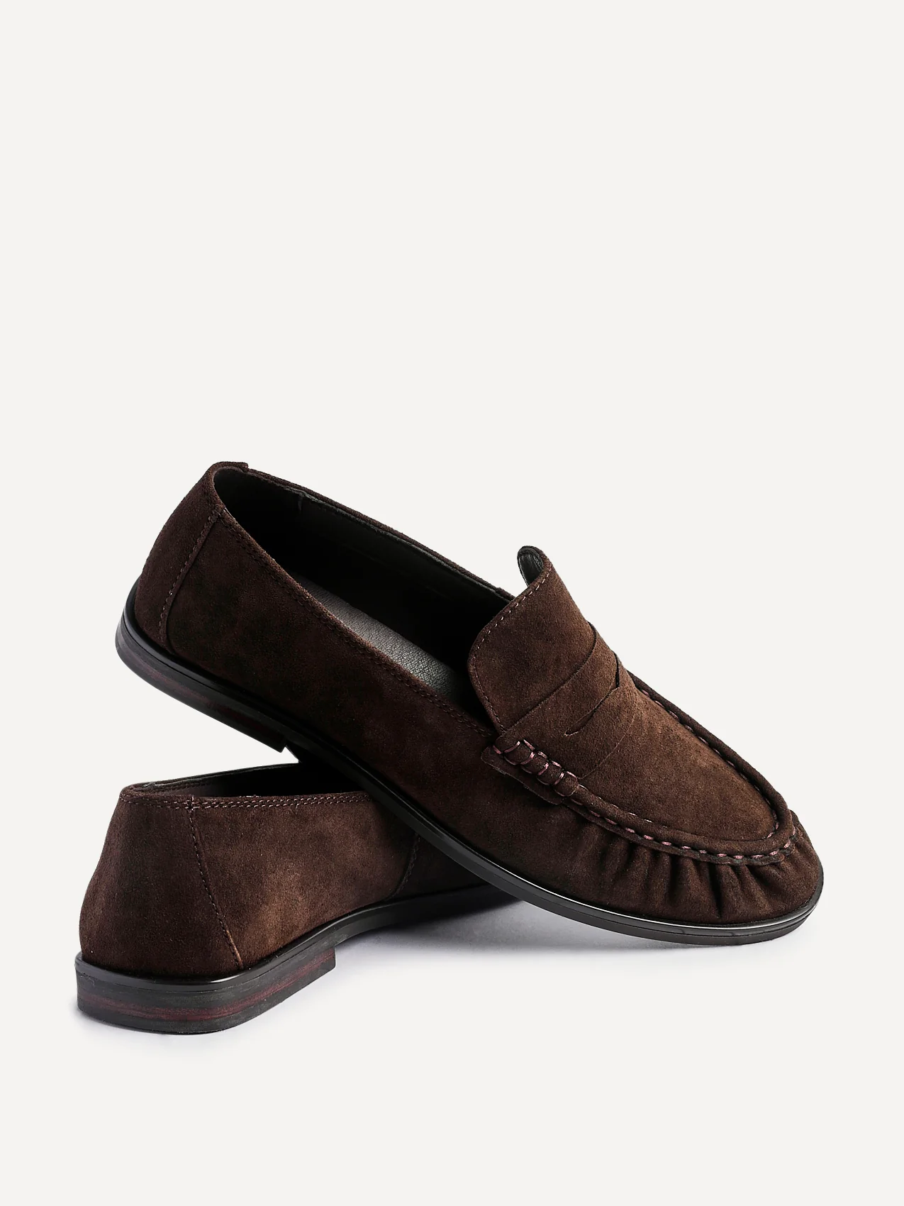 Belmont Brown Suede Leather Loafers - Image 5