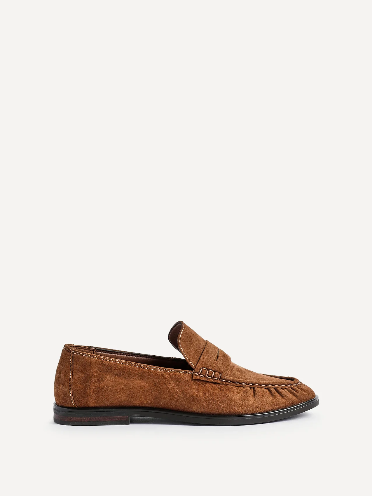 Belmont Tan Suede Leather Loafers - Image 2